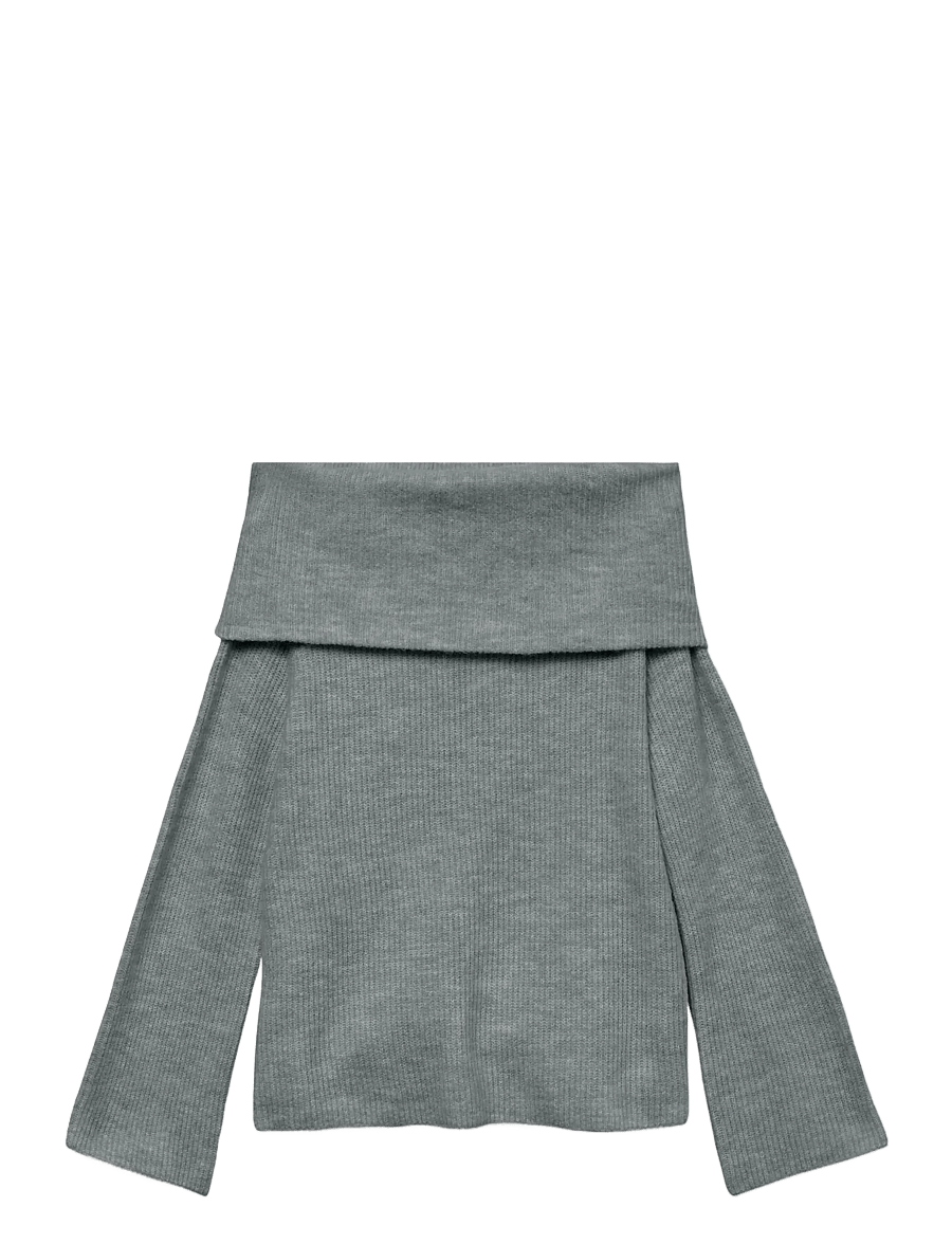 Vero Moda - VMERA LS OFF SHOULDER PULLOVER GA NOOS - pullover - medium grey melange - 1