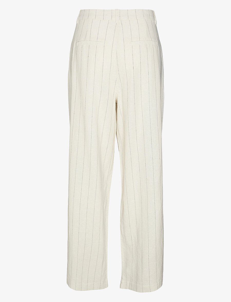 Vero Moda - VMMINDY MW LINEN DAD PANT MIX - leinenhosen - oatmeal - 2