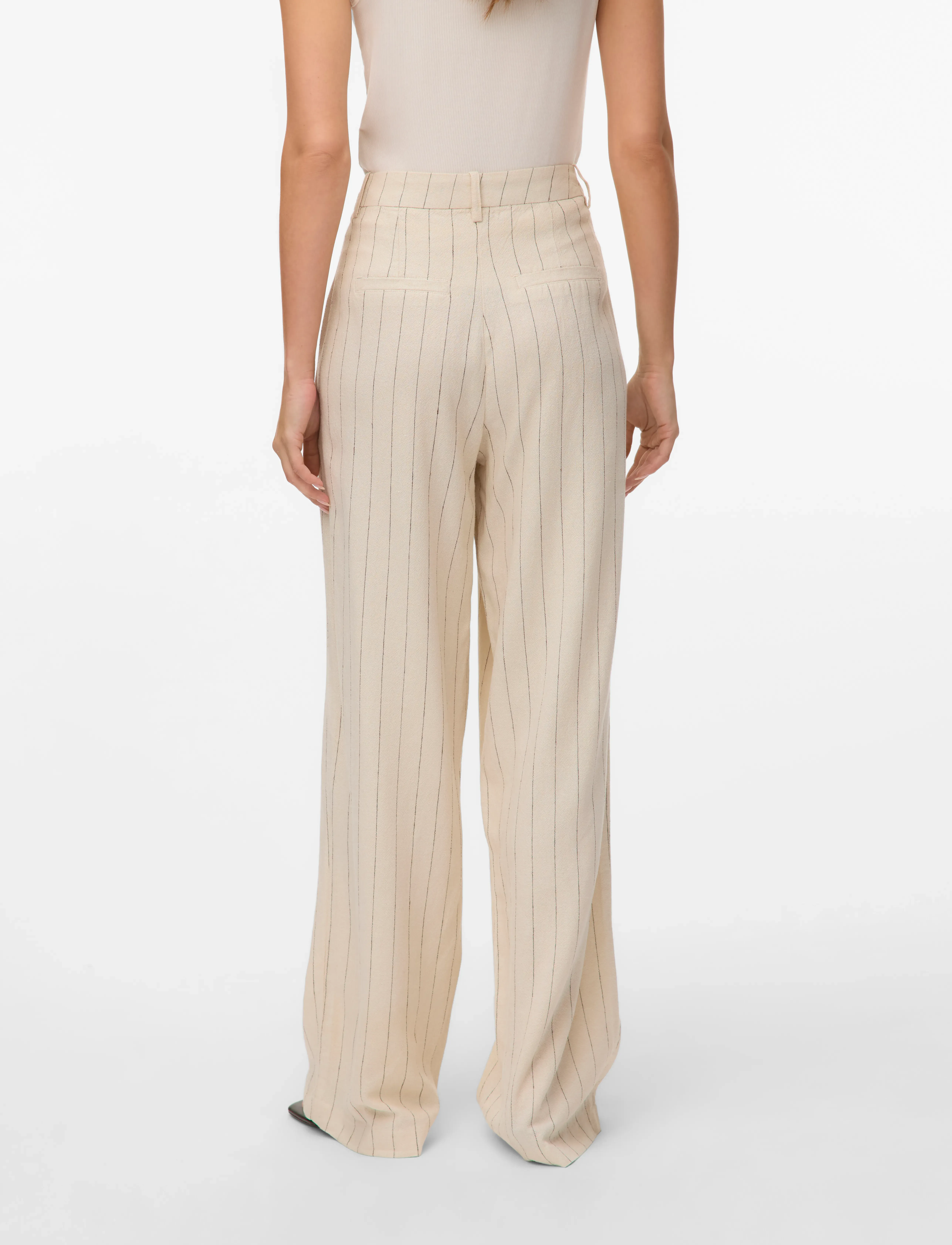 VERO MODA Vmmindy Mw Linen Dad Pant Mix linnebyxor dam – bild 2