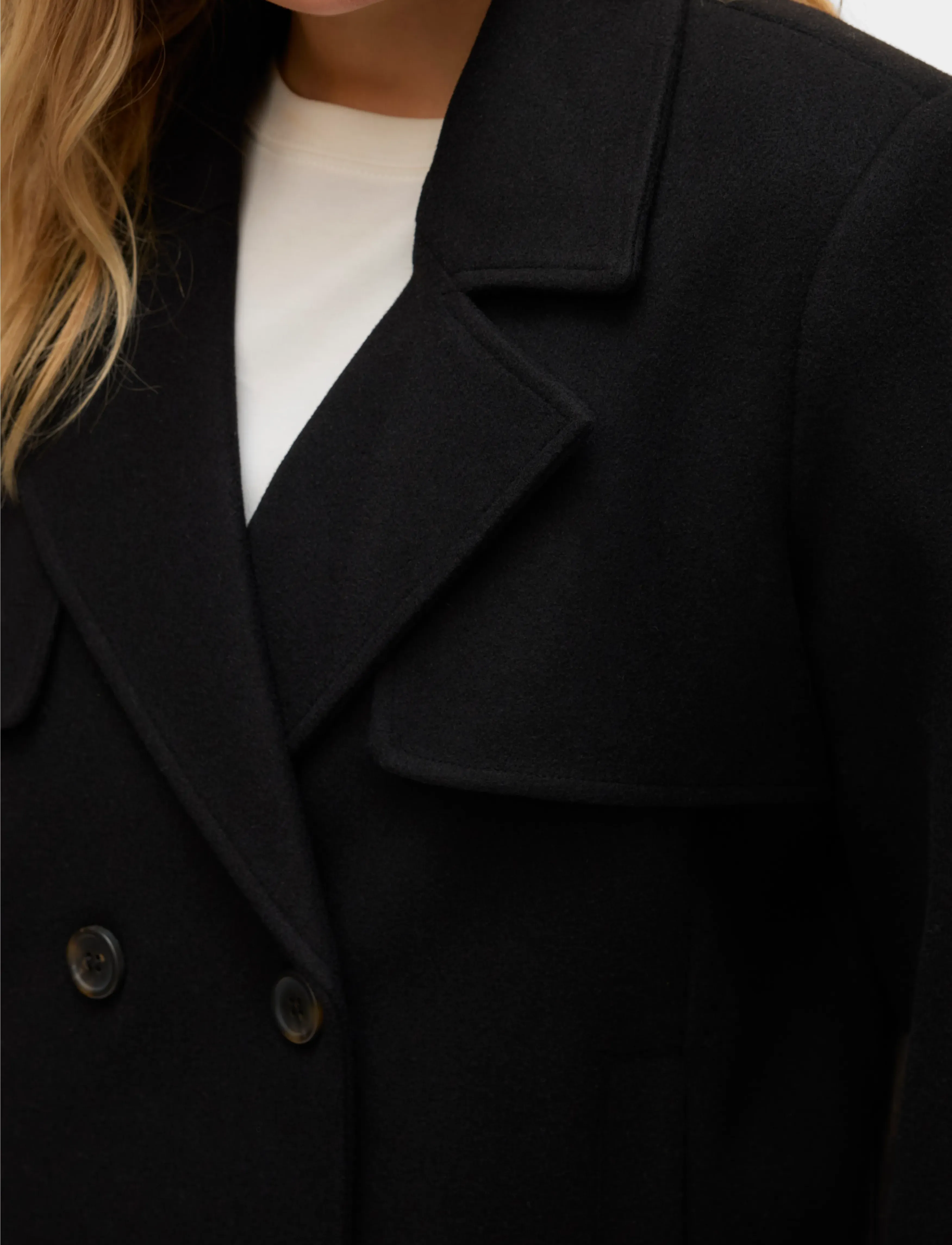 Vero Moda - VMFORTUNESHEILA SHORT JACKET GA BOO - wool jackets - black - 4