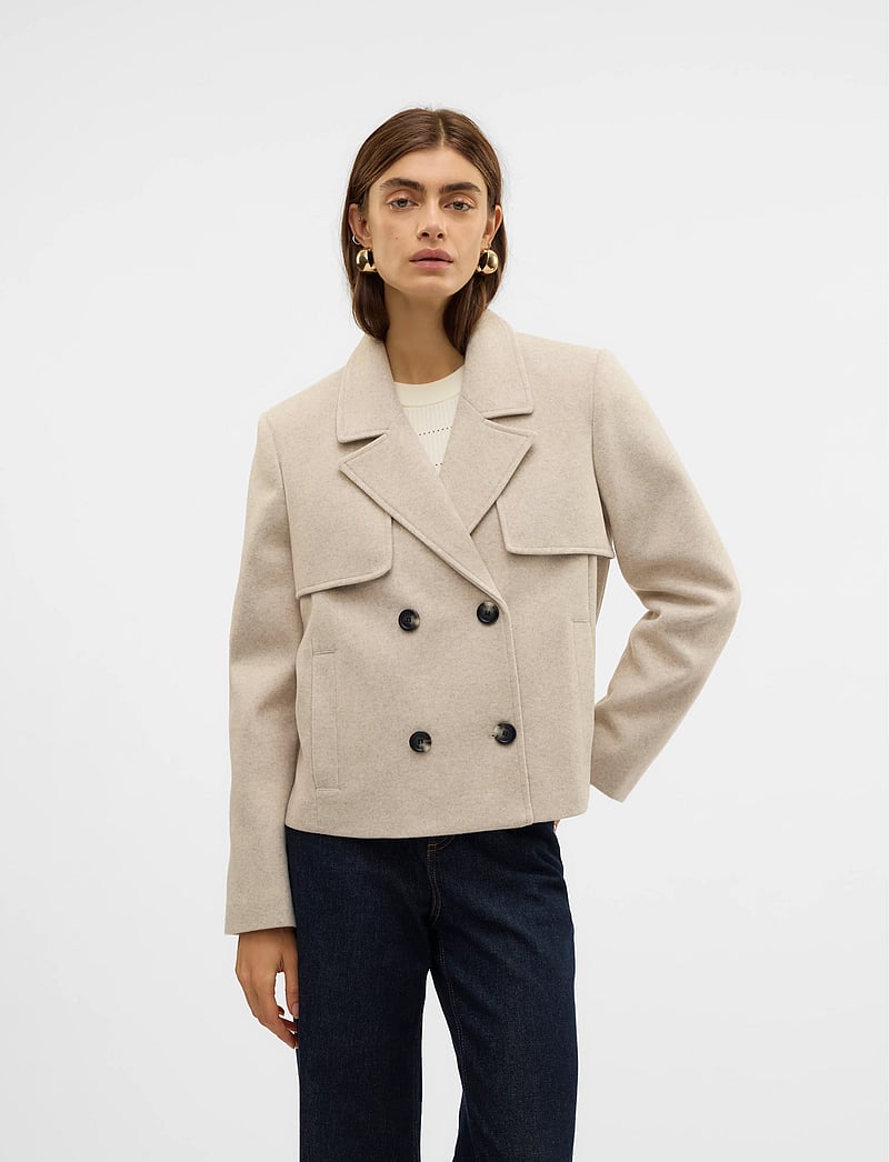 Vero Moda - VMFORTUNESHEILA SHORT JACKET GA BOO - jacken - oatmeal - 0