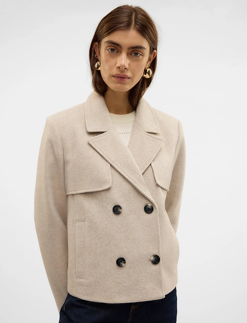 Vero Moda - VMFORTUNESHEILA SHORT JACKET GA BOO - jacken - oatmeal - 4