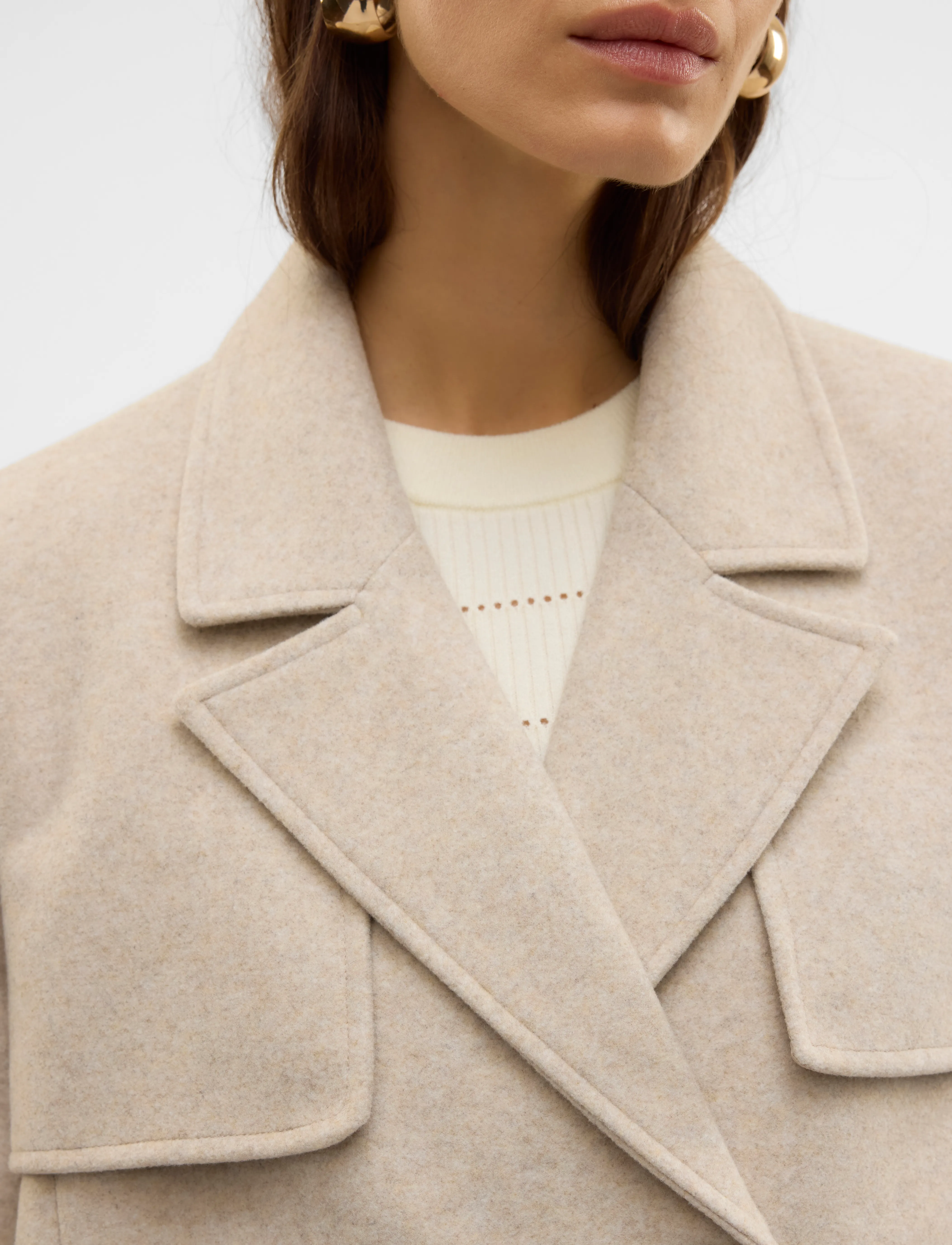 Vero Moda - VMFORTUNESHEILA SHORT JACKET GA BOO - wool jackets - oatmeal - 5