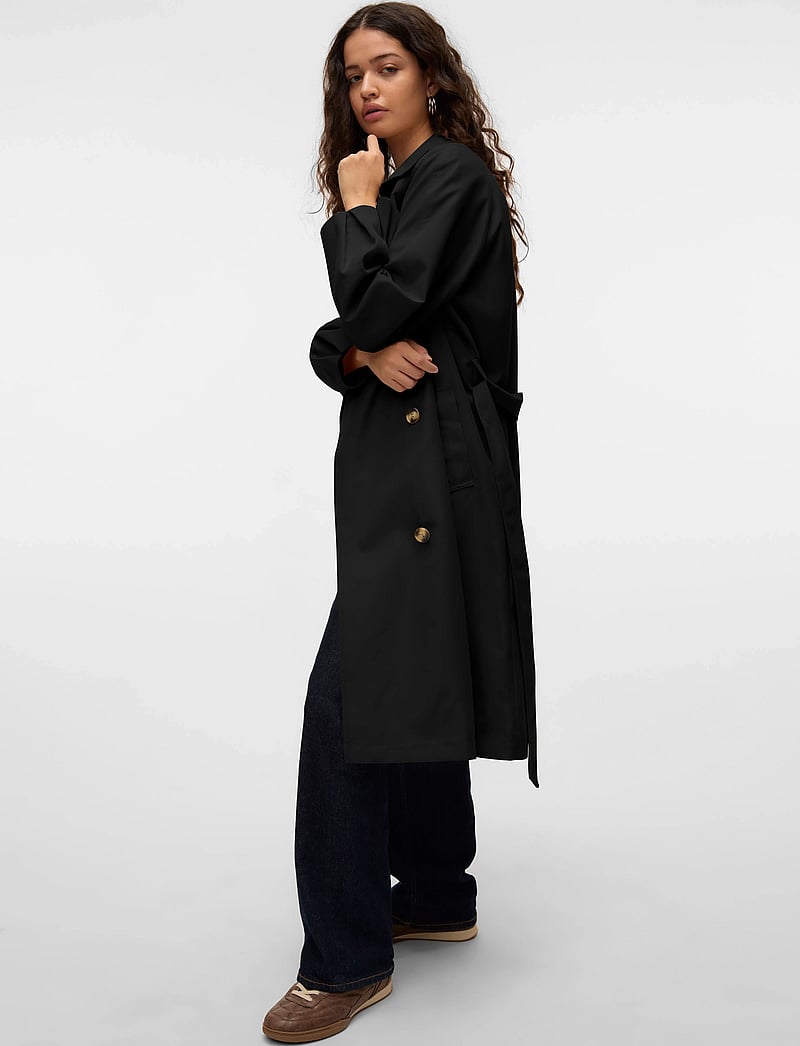 Vero Moda - VMDOREENSOFFY LONG TRENCHCOAT ENT - trenchcoats - black - 3