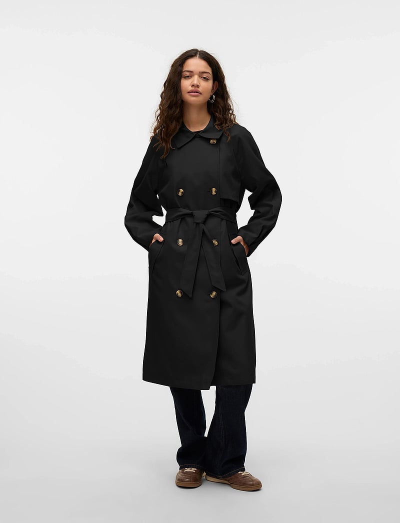 Vero Moda - VMDOREENSOFFY LONG TRENCHCOAT ENT - trenchcoats - black - 5