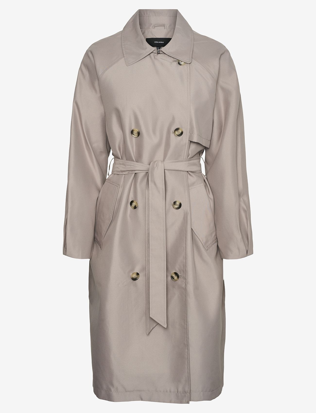 Vero Moda - VMDOREENSOFFY LONG TRENCHCOAT ENT - trenchcoats - moon rock - 1