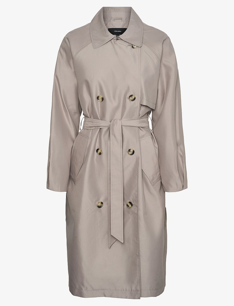 Vero Moda - VMDOREENSOFFY LONG TRENCHCOAT ENT - moon rock - 1
