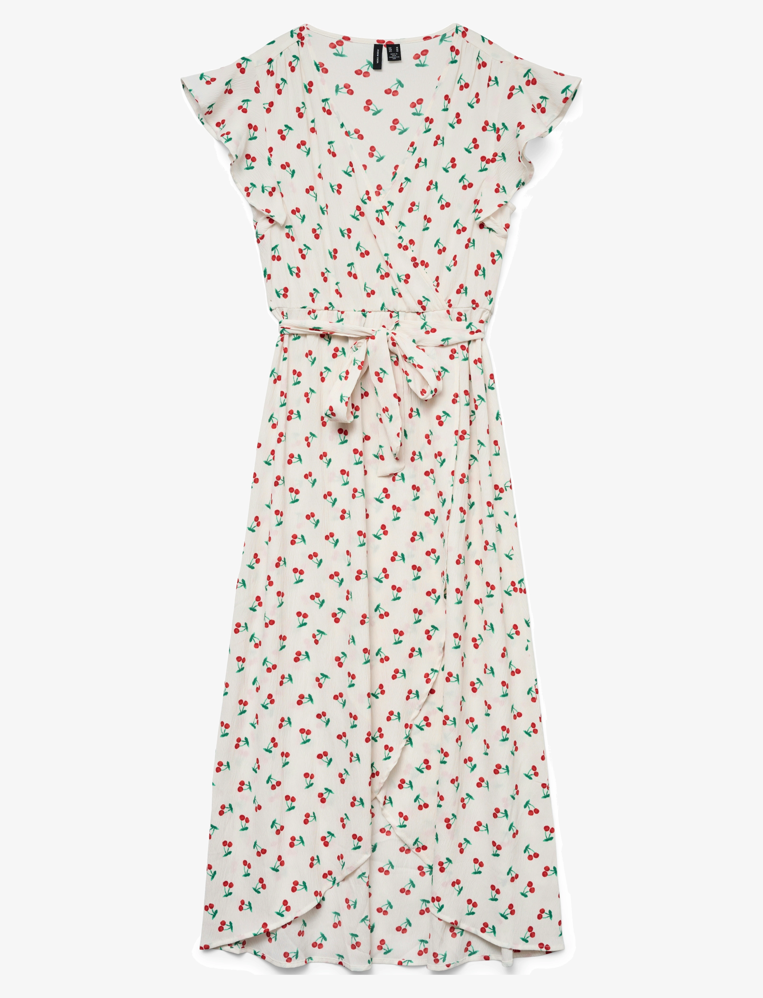 Vero Moda - VMPAGE S/L LONG WRAP DRESS WVN GA - snow white - 1