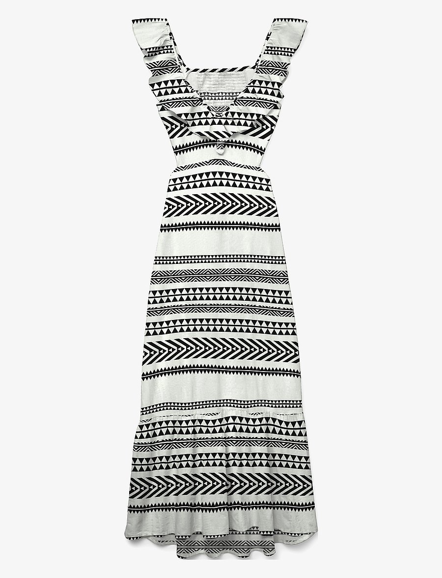 Vero Moda - VMDICTHE S/L ANKLE DETAIL DRESS WVN GA - robes d'été - snow white - 0