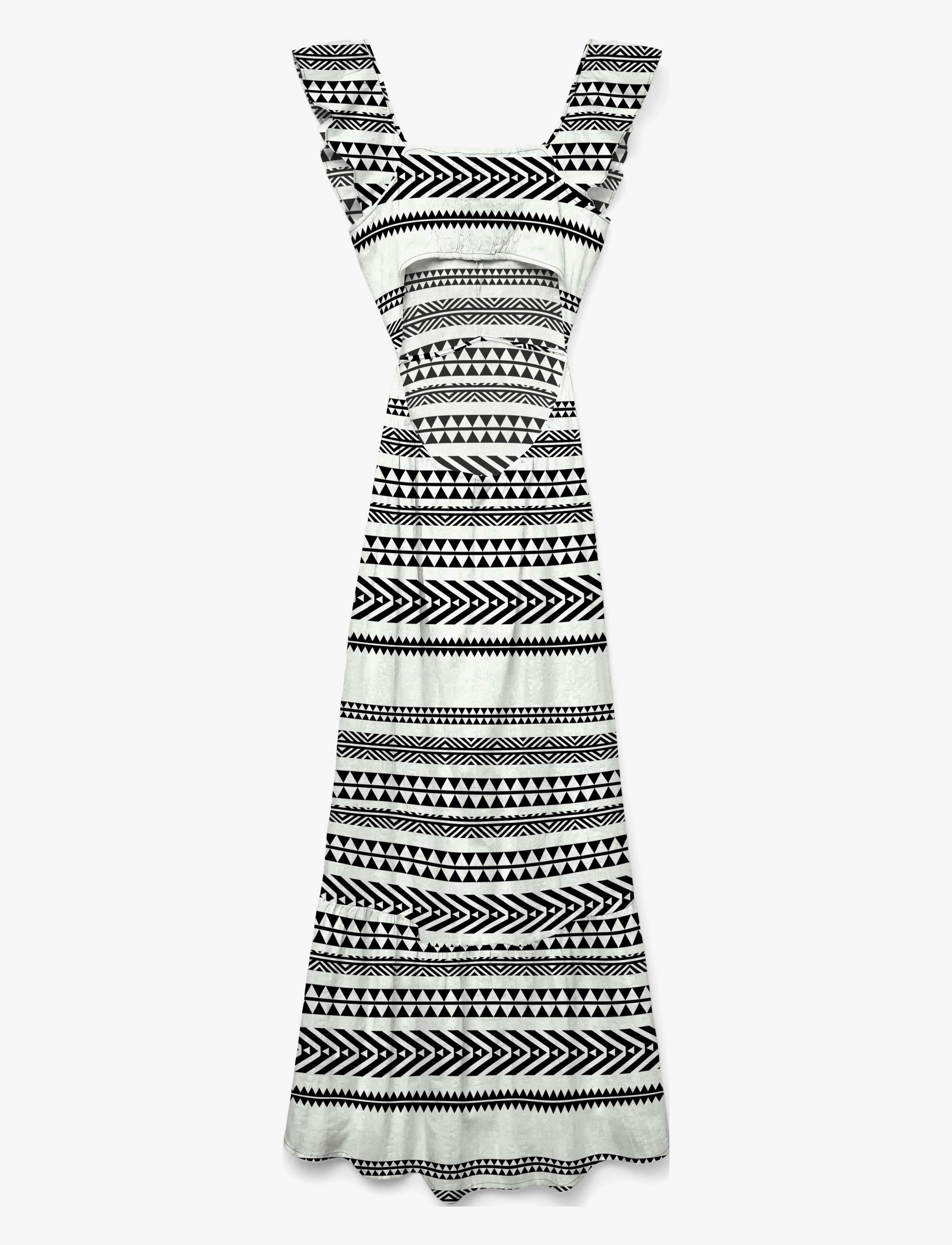 Vero Moda - VMDICTHE S/L ANKLE DETAIL DRESS WVN GA - robes d'été - snow white - 1