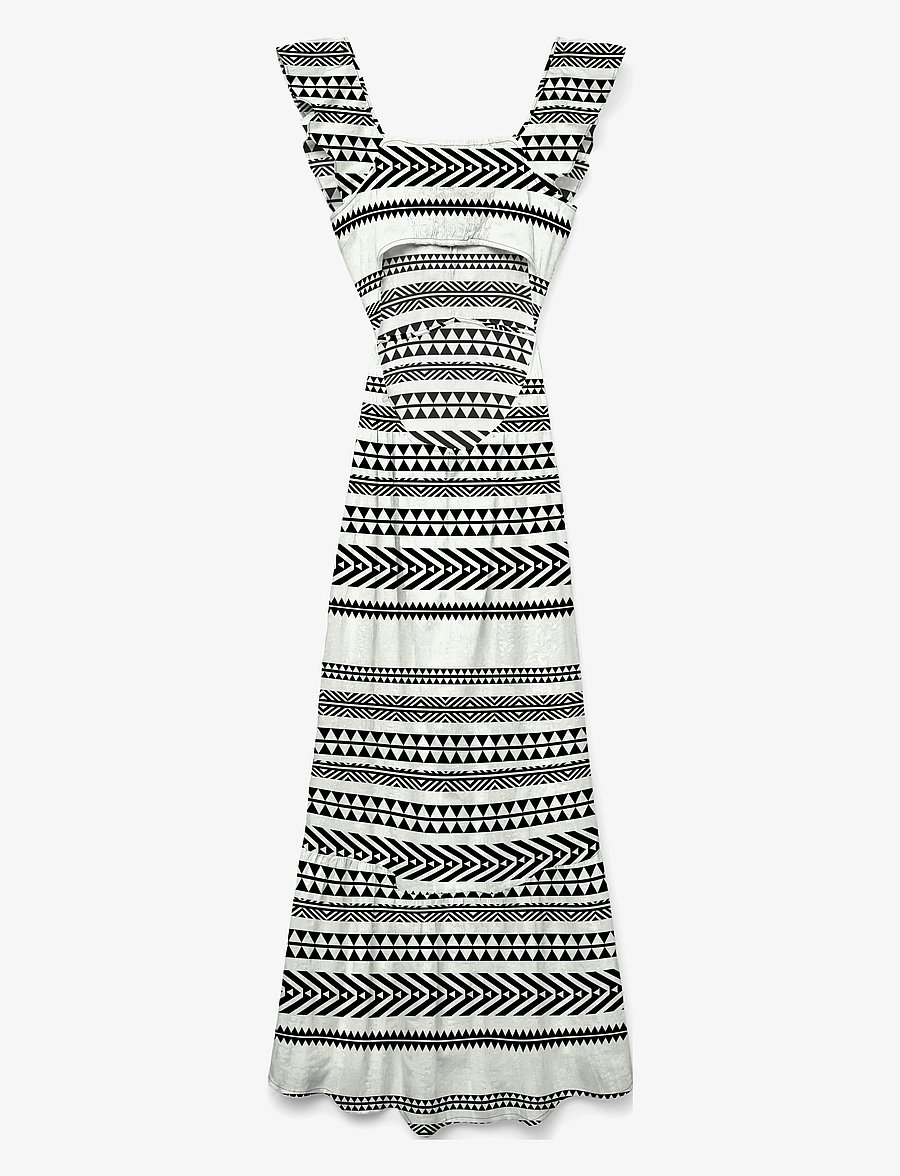 Vero Moda - VMDICTHE S/L ANKLE DETAIL DRESS WVN GA - robes d'été - snow white - 1