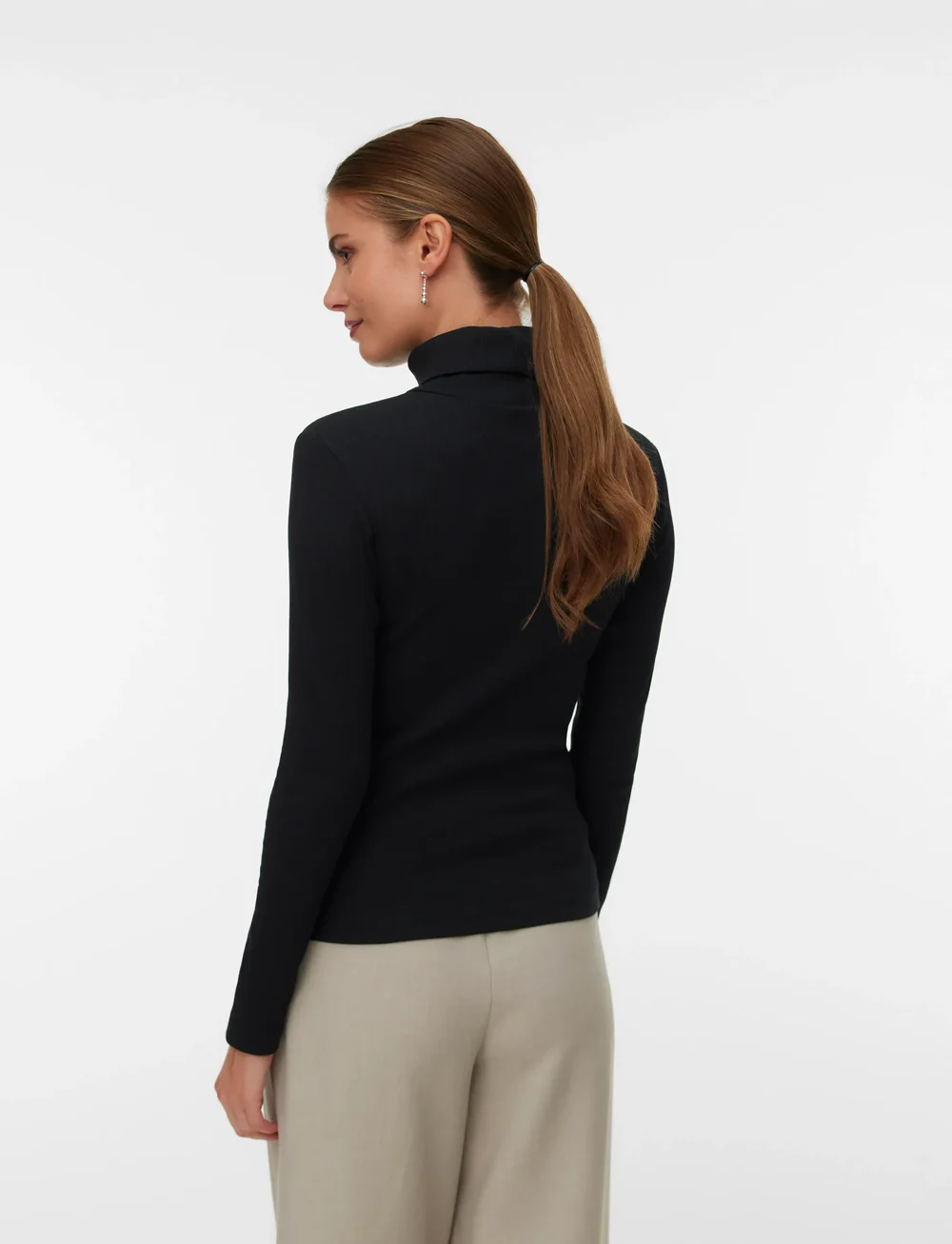 Vero Moda - VMCHLOE LS ROLLNECKTOP JRS NOOS - kõrge kaelusega kudumid - black - 3