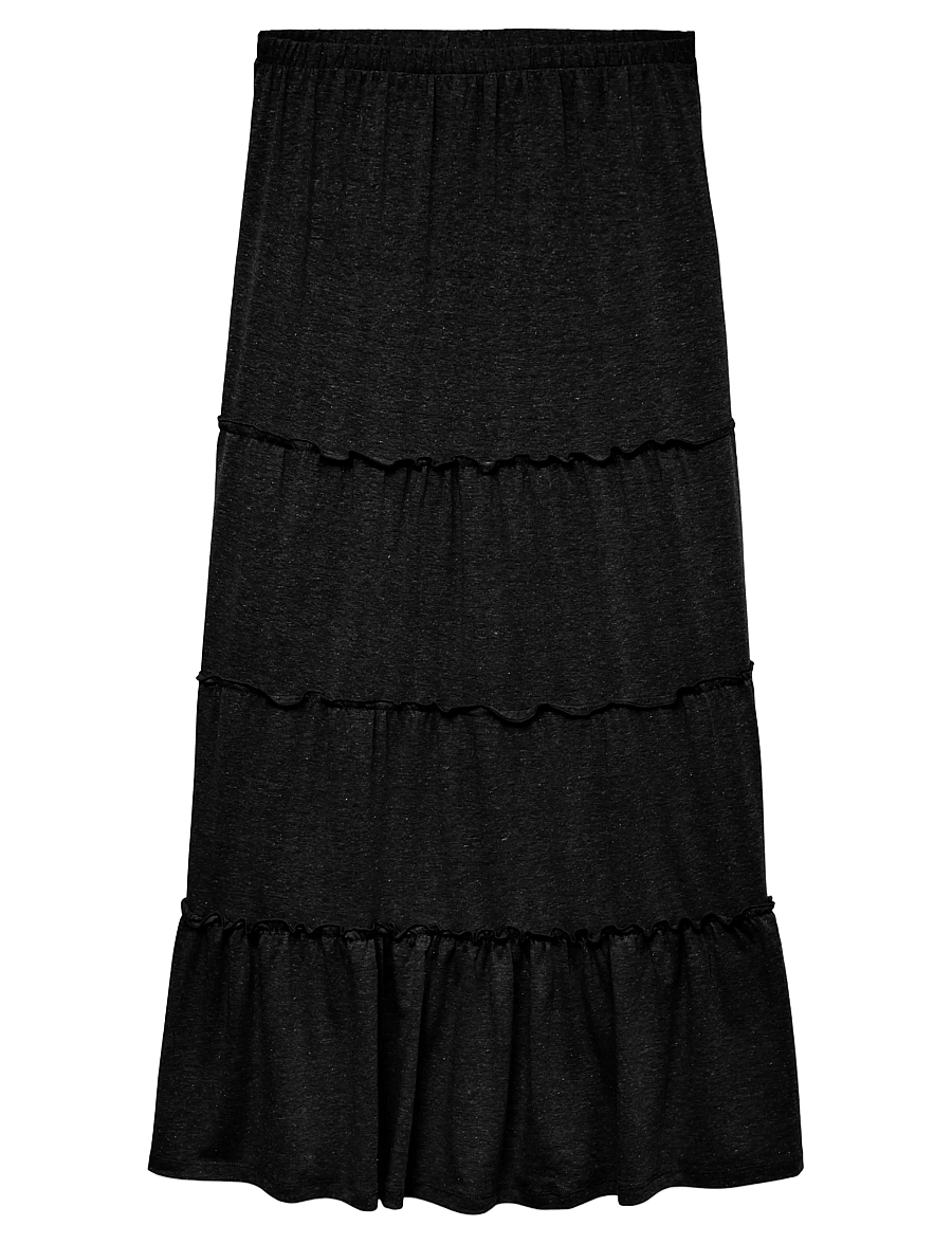 Vero Moda - VMJUNE HW ANKLE SKIRT JRS GA - maxi röcke - black - 0