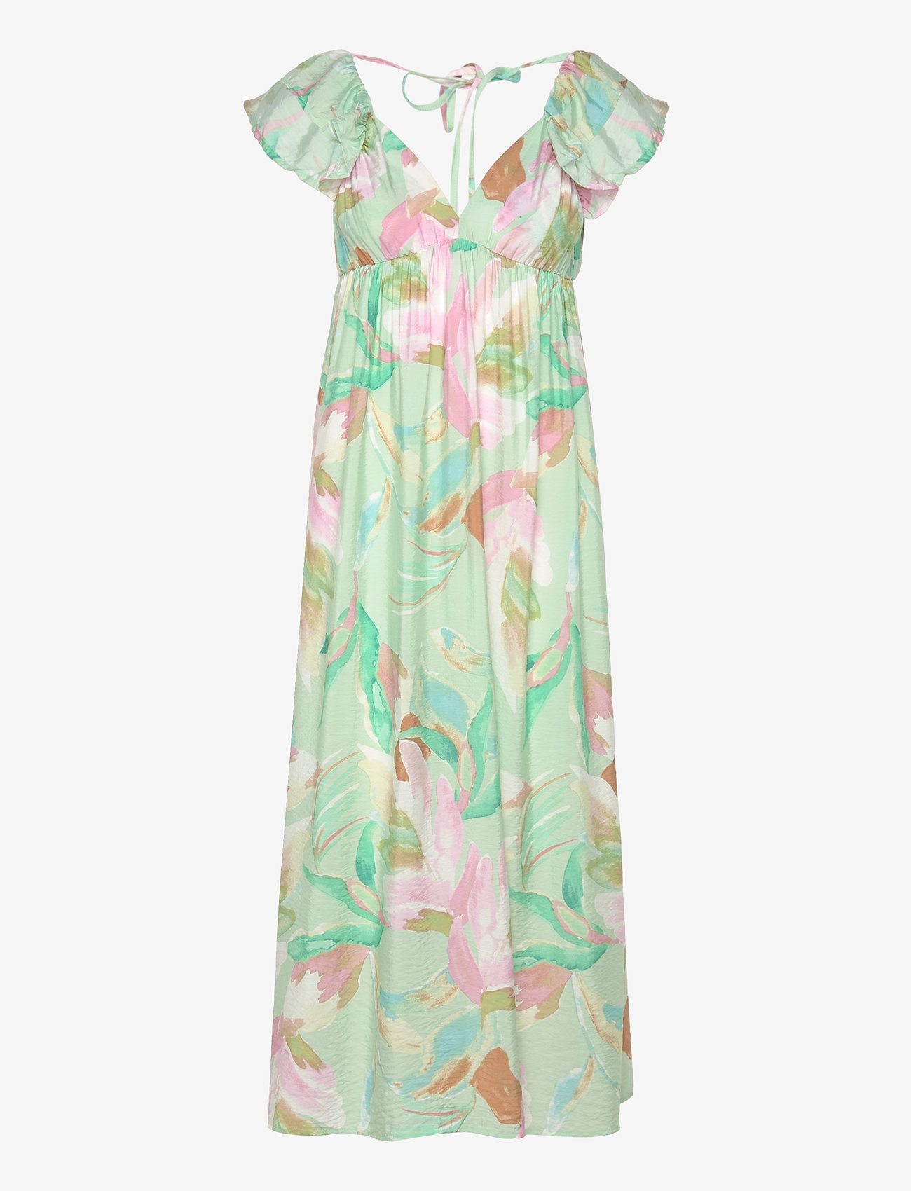 Vero Moda - VMJOSIE SL ANKLE FRILL DRESS WVN GA - sommerkleider - birds egg green - 1