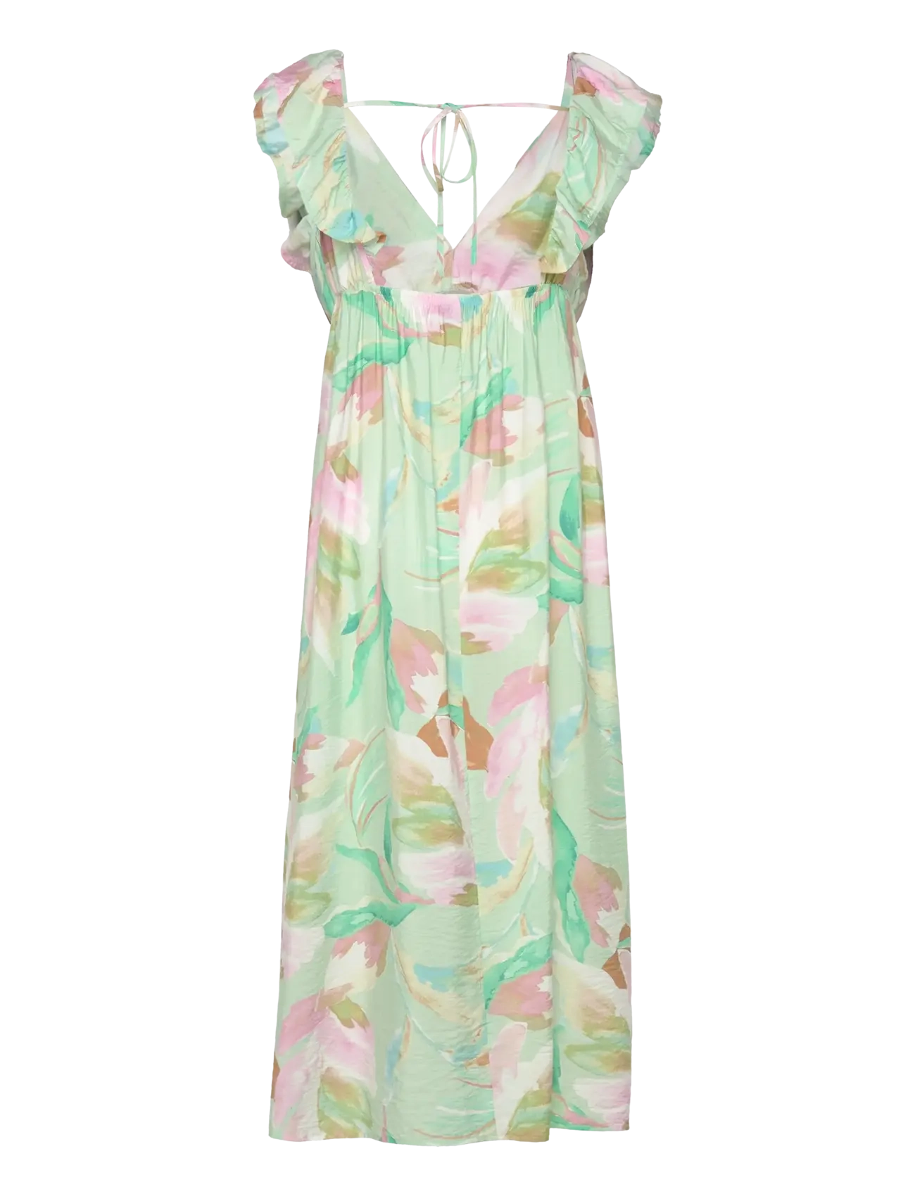 Vero Moda - VMJOSIE SL ANKLE FRILL DRESS WVN GA - birds egg green - 2