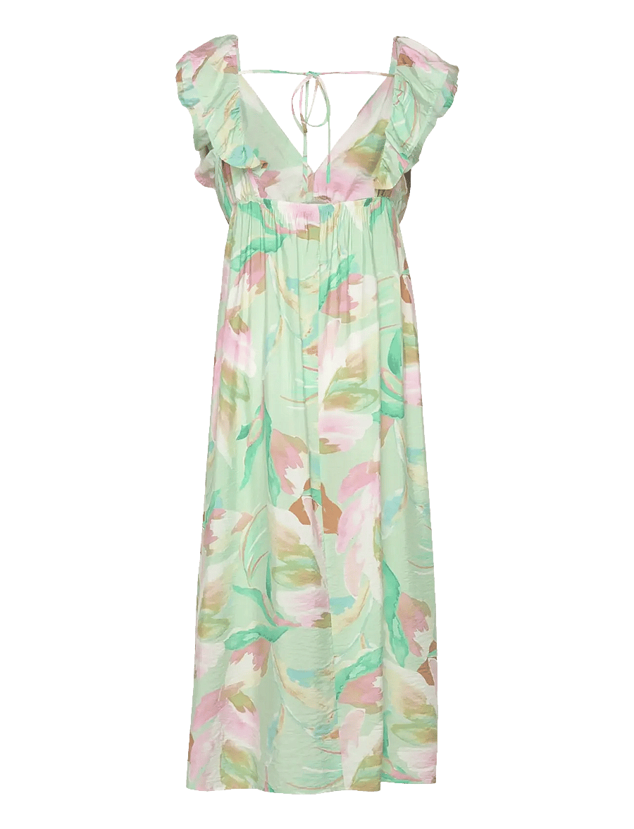 Vero Moda - VMJOSIE SL ANKLE FRILL DRESS WVN GA - birds egg green - 2