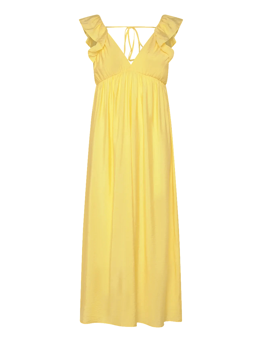 Vero Moda - VMJOSIE SL ANKLE FRILL DRESS WVN GA - sommerkleider - pale banana - 1