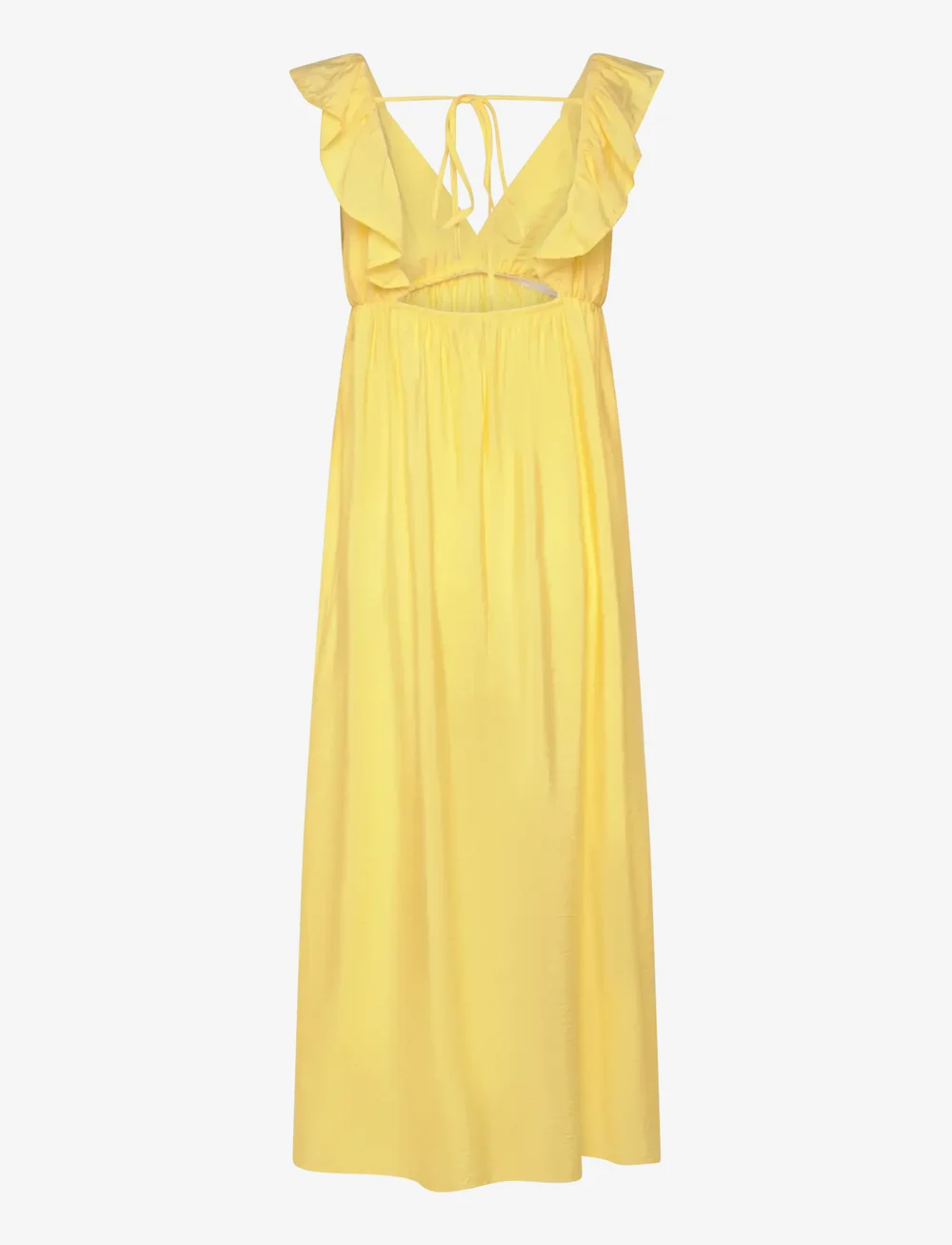 Vero Moda - VMJOSIE SL ANKLE FRILL DRESS WVN GA - sommerkjoler - pale banana - 2