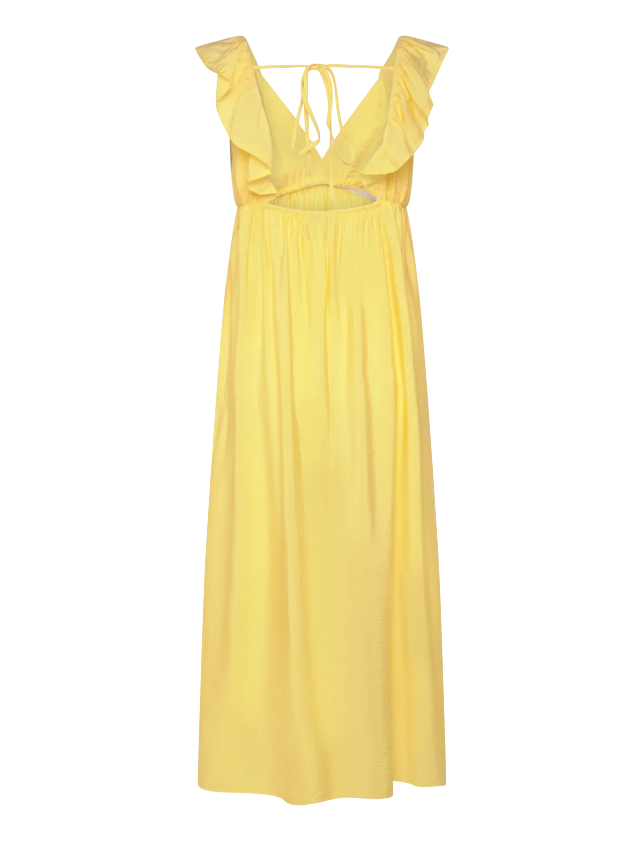 Vero Moda - VMJOSIE SL ANKLE FRILL DRESS WVN GA - sommarklänningar - pale banana - 2