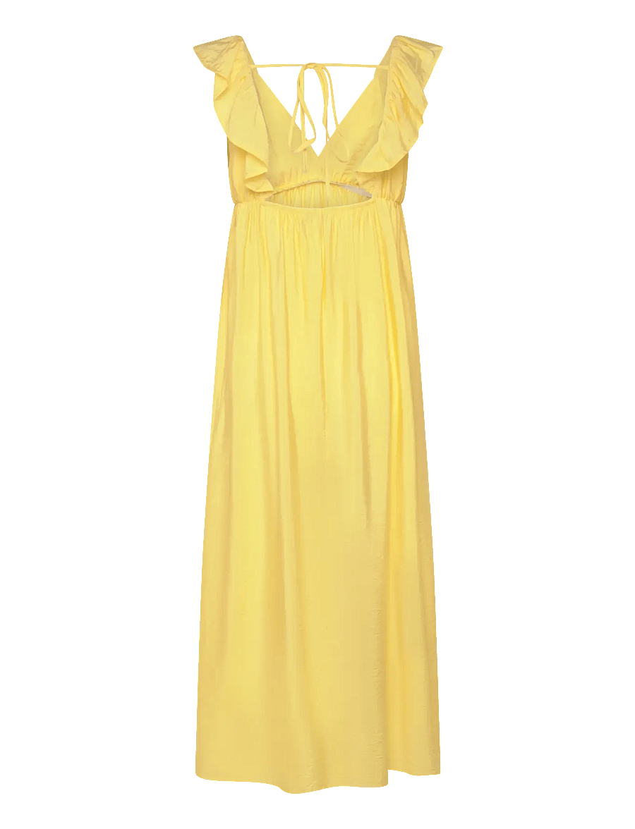 Vero Moda - VMJOSIE SL ANKLE FRILL DRESS WVN GA - sommerkleider - pale banana - 2