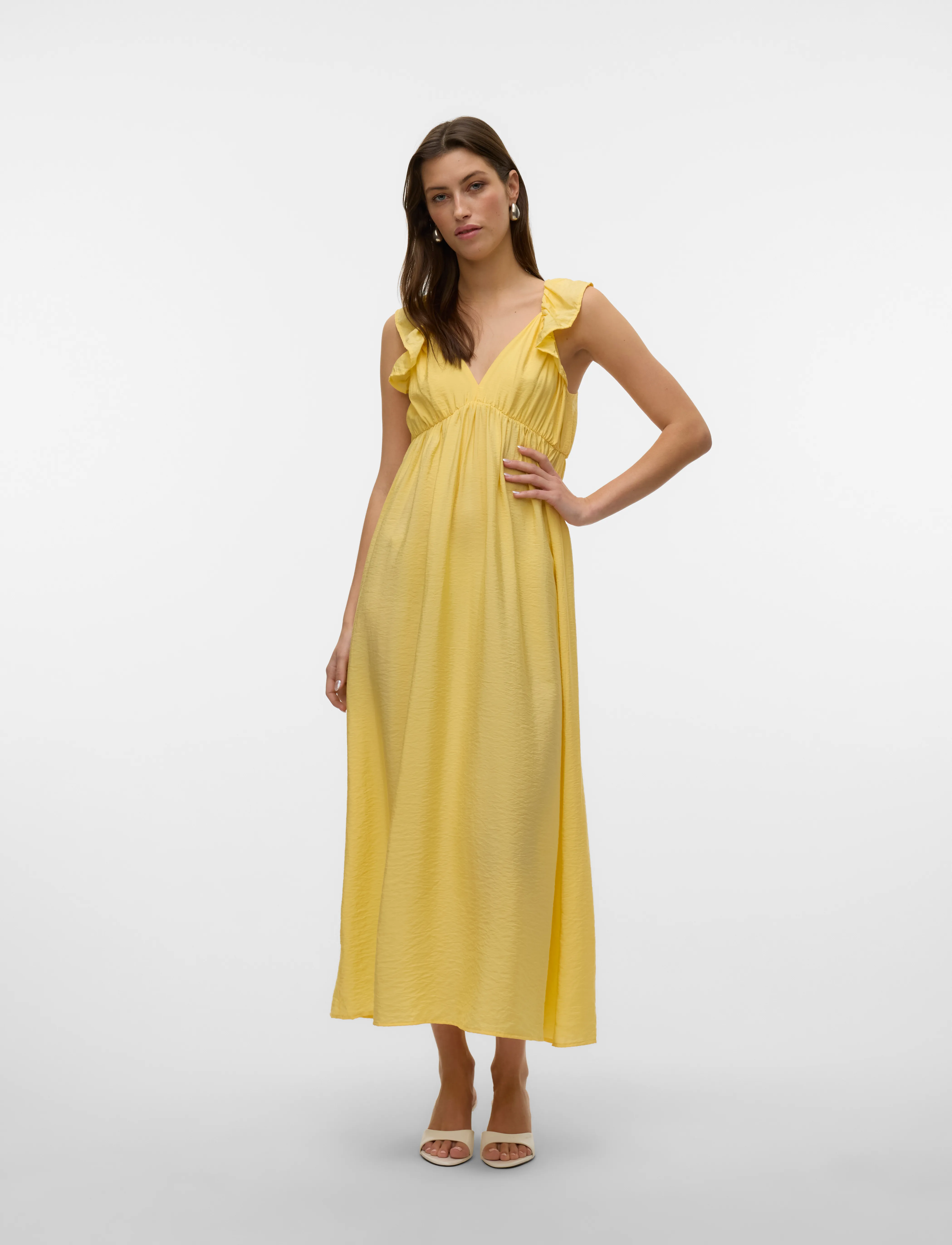 VERO MODA Vmjosie Sl Ankle Frill Dress Wvn Ga maxiklänningar dam – bild 5