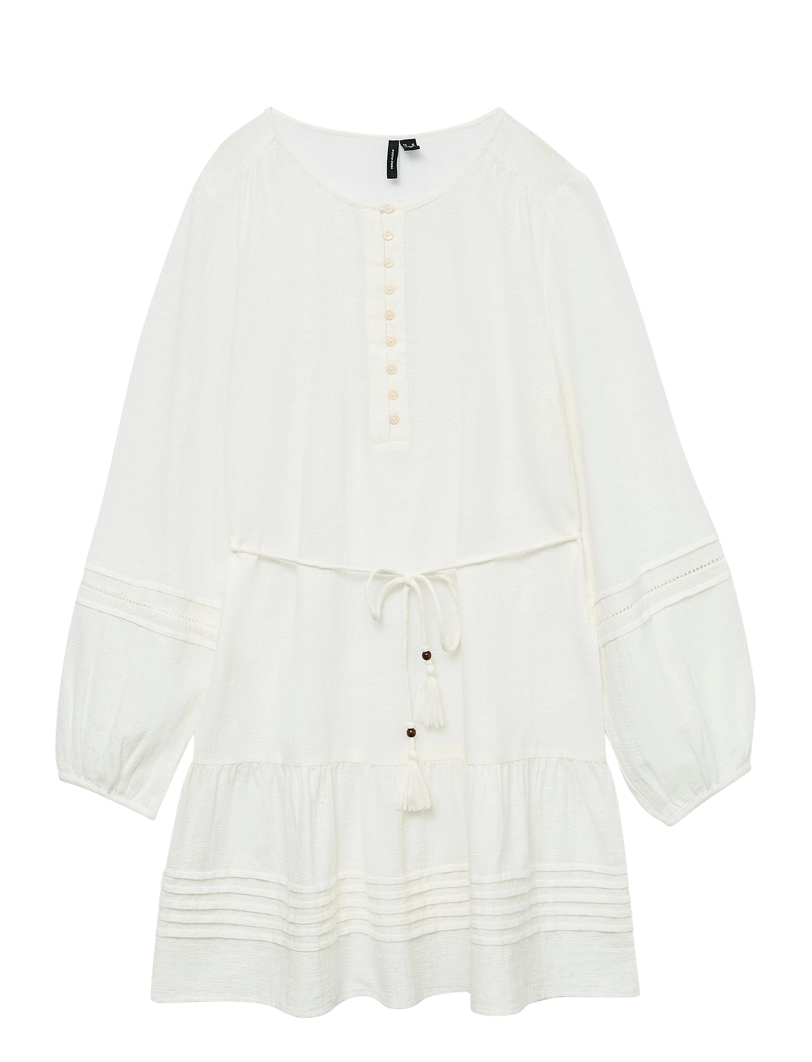 VERO MODA Vmolya Ls Kurz Kleid Wvn Ga Weiß - L - Damen