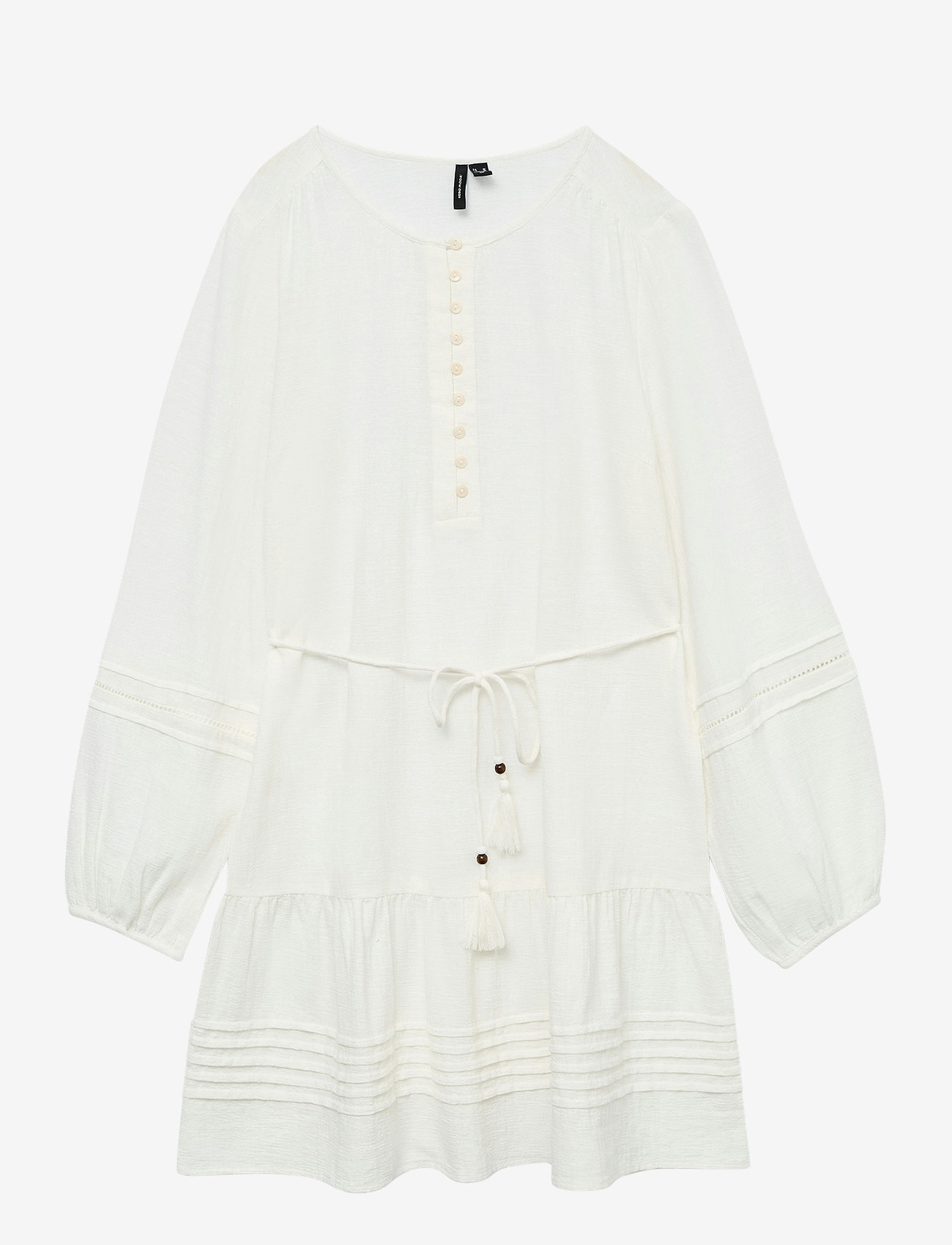 Vero Moda - VMOLYA LS SHORT DRESS WVN GA - konfirmation - snow white - 1