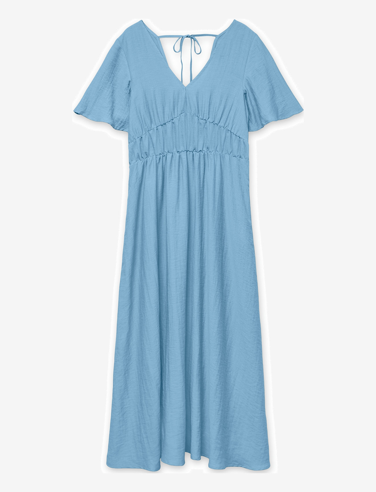 Vero Moda - VMFLORA OLGA SS 7/8 DRESS WVN GA - midi kjoler - airy blue - 0