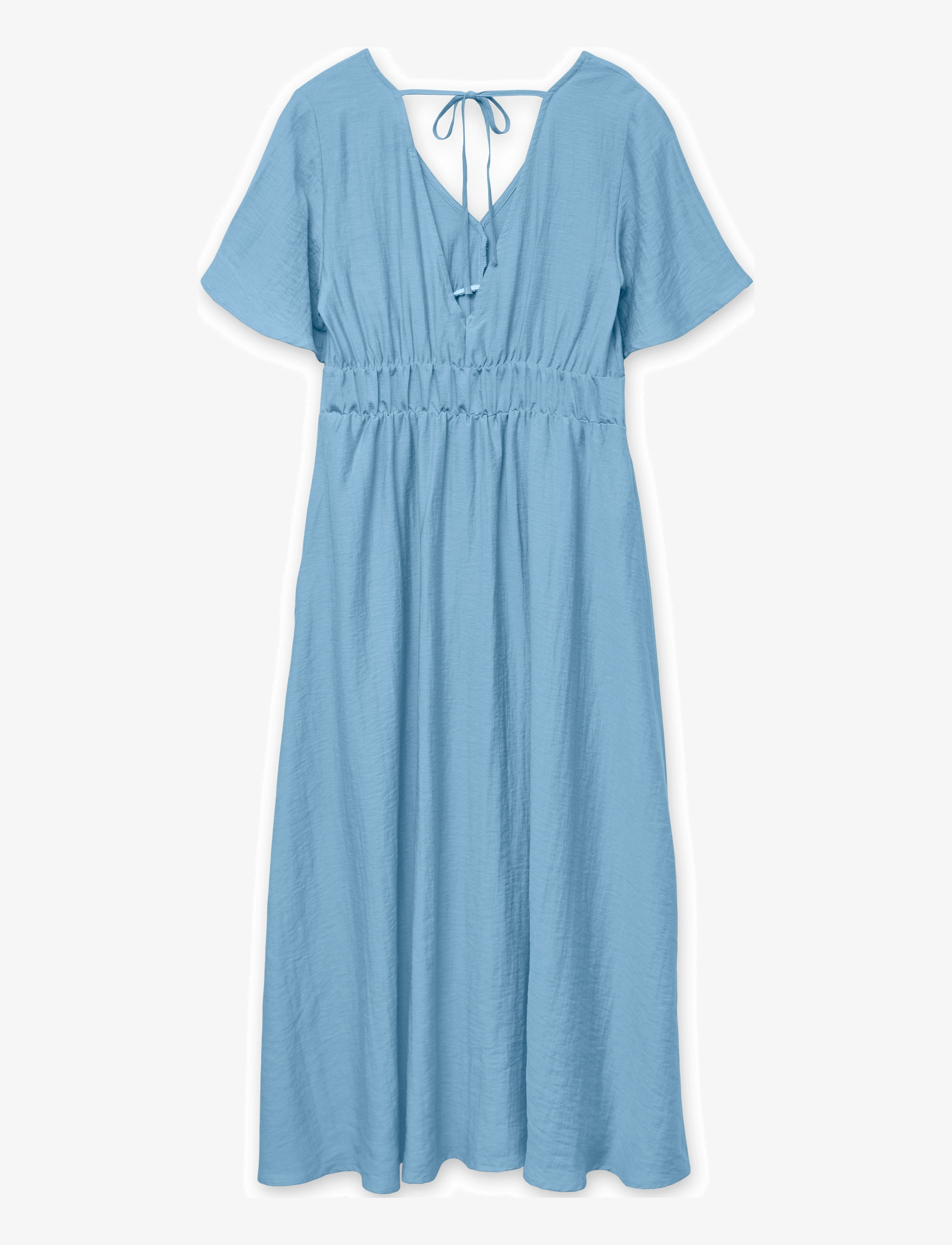 Vero Moda - VMFLORA OLGA SS 7/8 DRESS WVN GA - midi-jurken - airy blue - 1