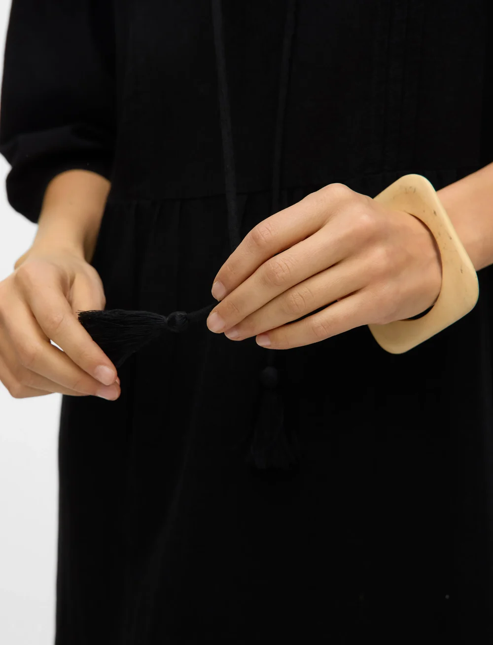 Vero Moda - VMPRETTY 3/4 LONG DRESS WVN GA - confirmation - black - 3