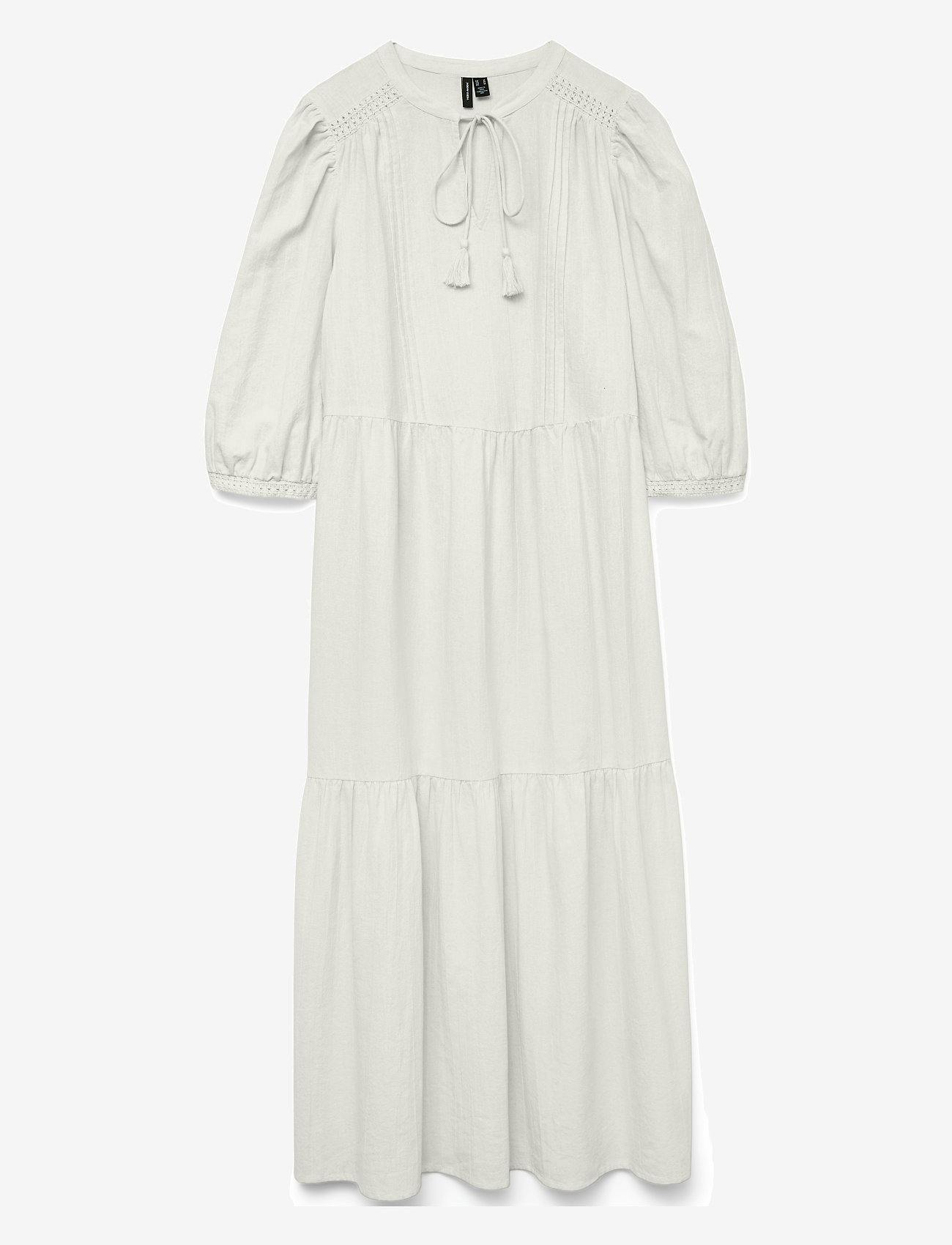 Vero Moda - VMPRETTY 3/4 LONG DRESS WVN GA - konfirmationstøj - snow white - 1
