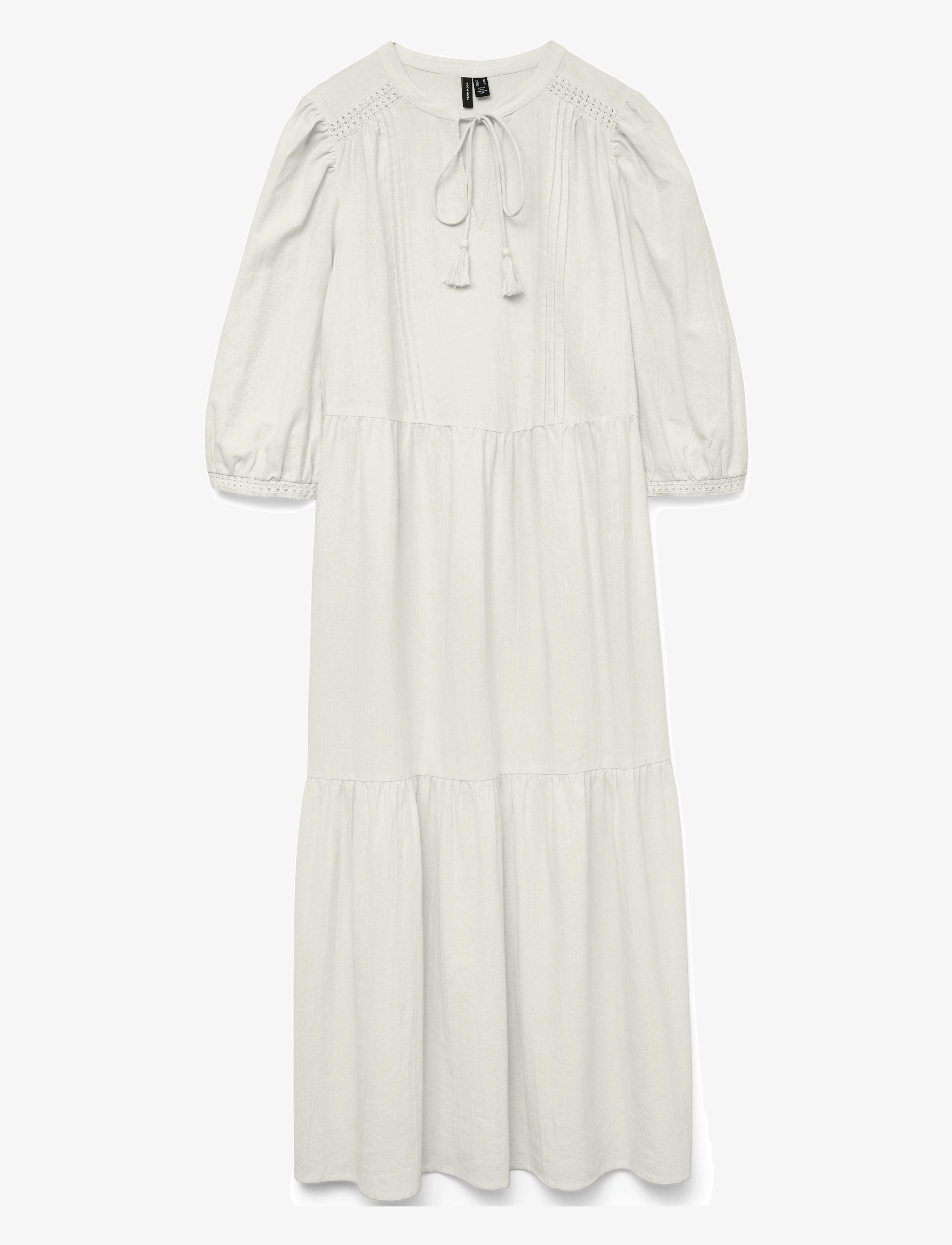 Vero Moda VMPRETTY 3/4 LONG DRESS WVN GA - Vero Moda - SNOW WHITE / white