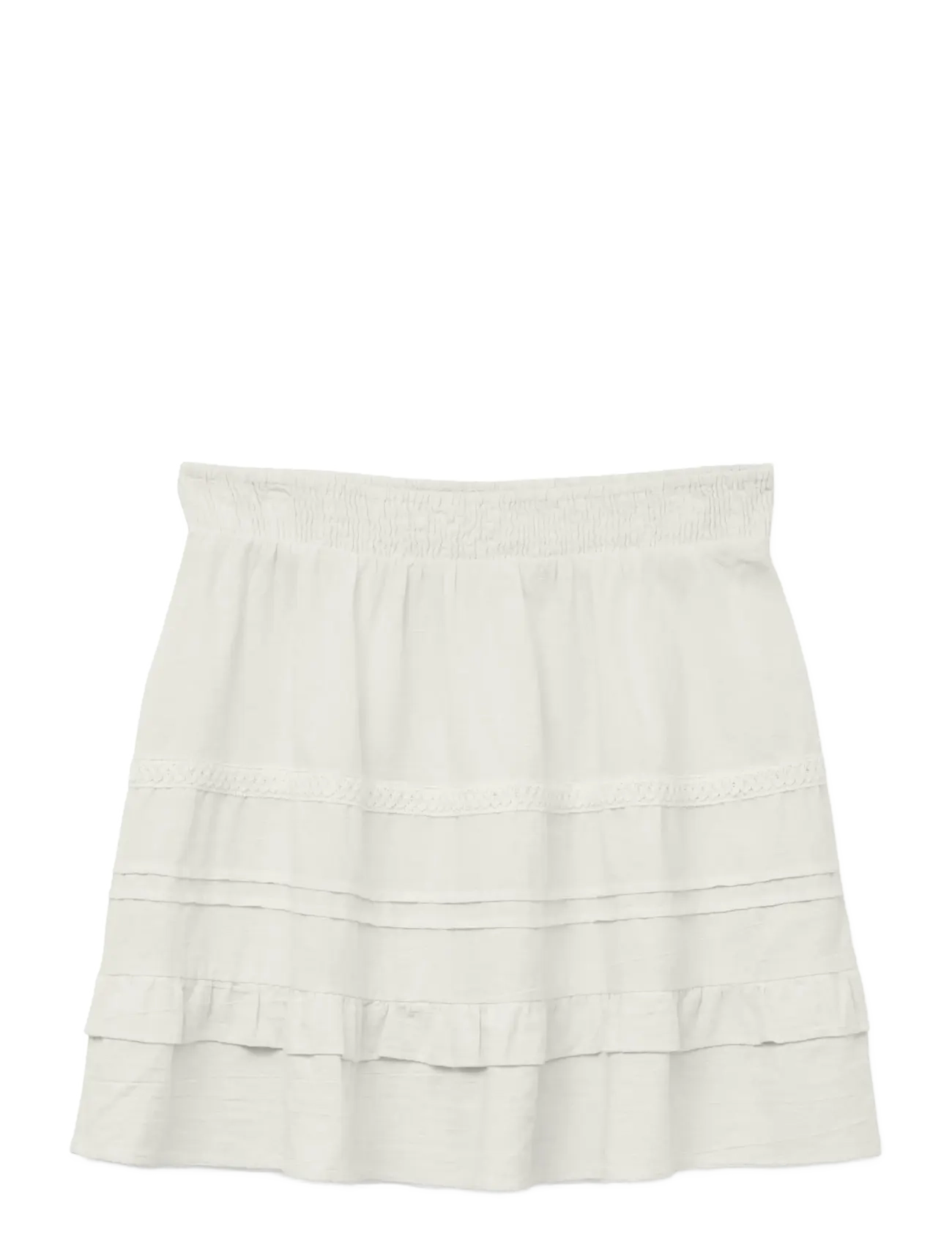 Vero Moda VMPRETTY SHORT SKIRT WVN GA NOOS - Nederdele - SNOW WHITE / white