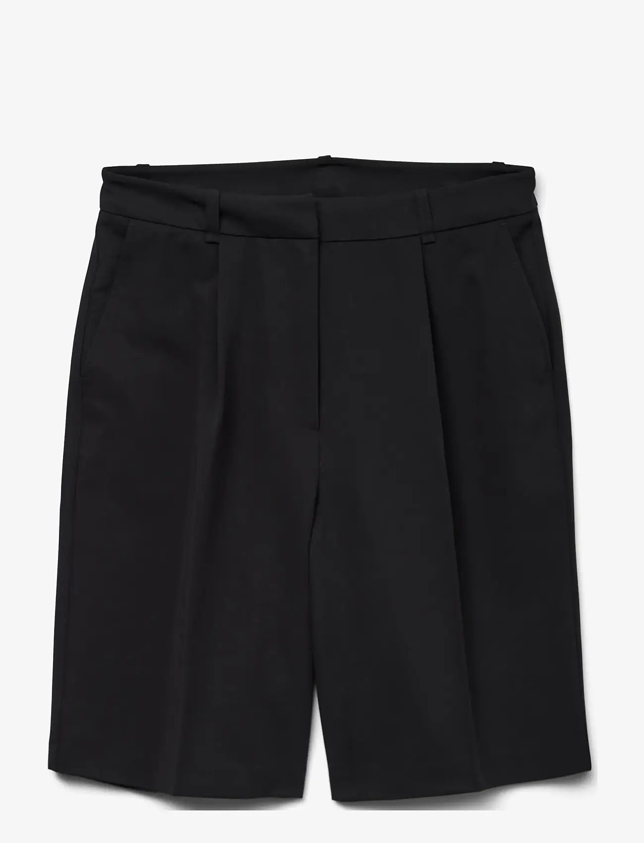 Vero Moda - AWPASSI MW KNEE SHORTS NOOS - bermudashorts - black - 1