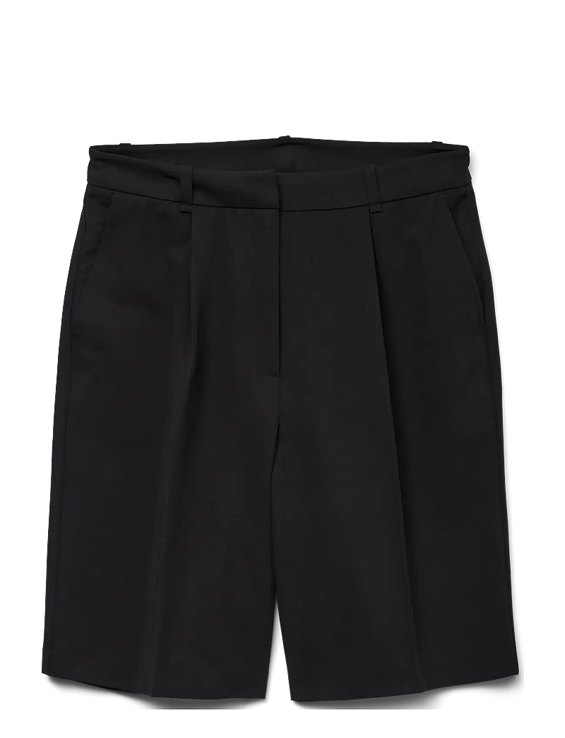 Vero Moda - AWPASSI MW KNEE SHORTS NOOS - bermudashorts - black - 1