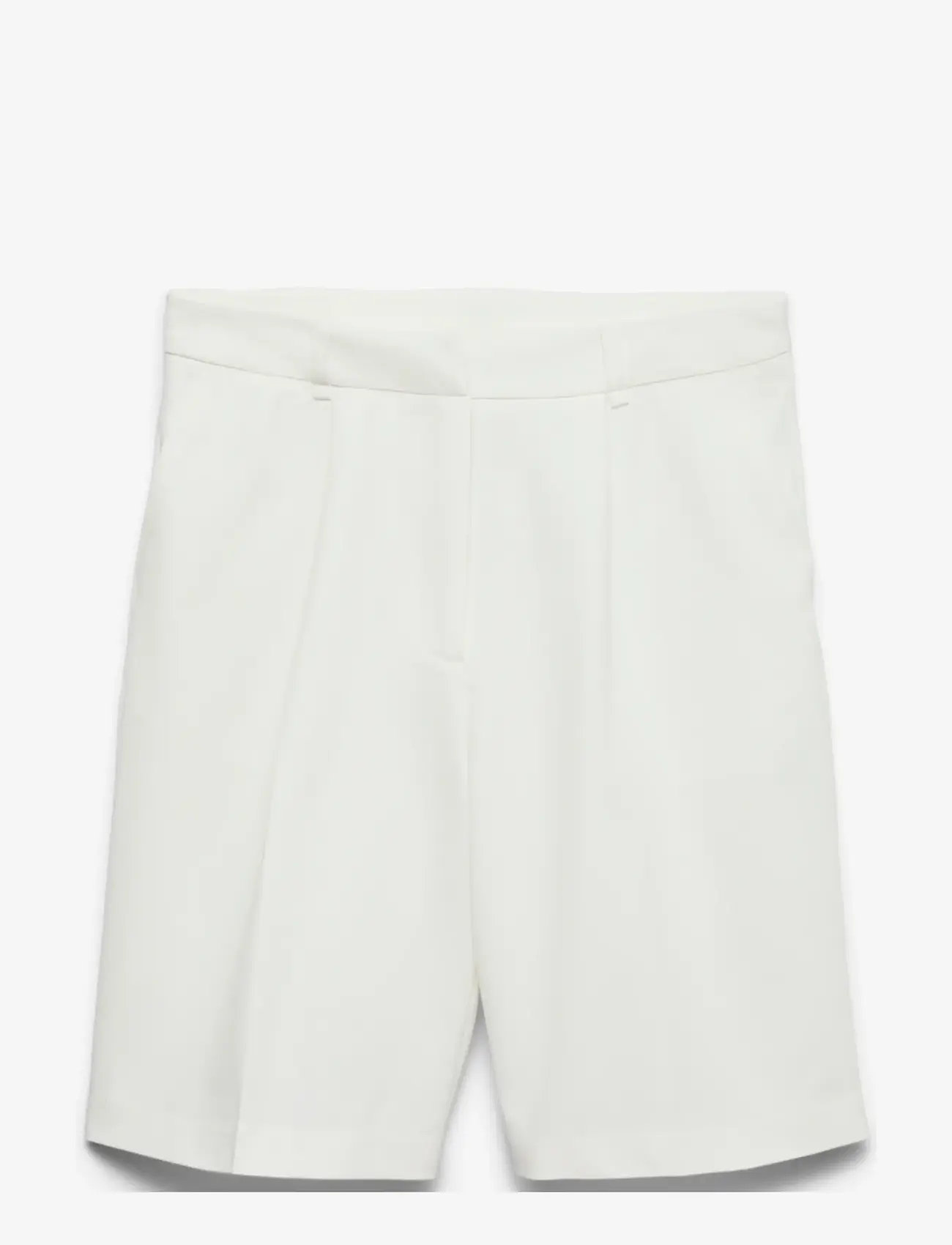 Vero Moda - AWPASSI MW KNEE SHORTS NOOS - bermudashorts - snow white - 1
