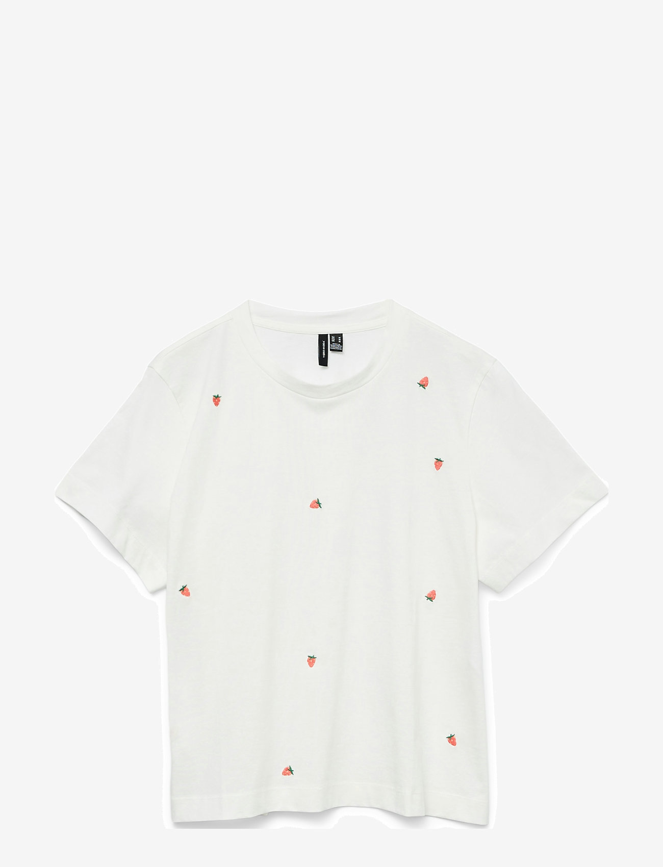 Vero Moda - VMSOLVEI METTE SS TOP BOX JRS SPE GA - snow white - 0