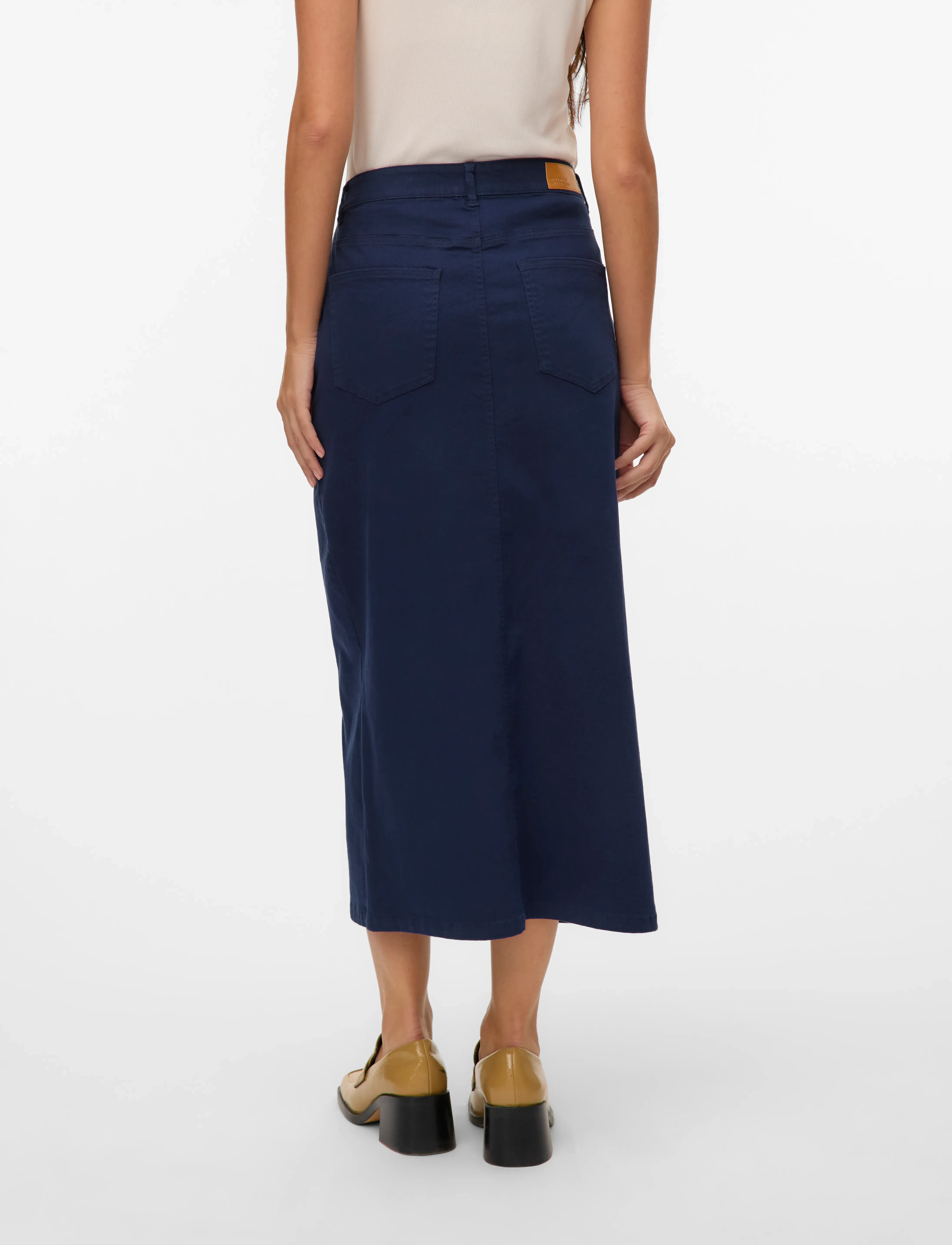 Vero Moda - VMWILD ALVIDA BUTTON HR 7/8 CLR  SKIRT - midi-röcke - navy blazer - 3