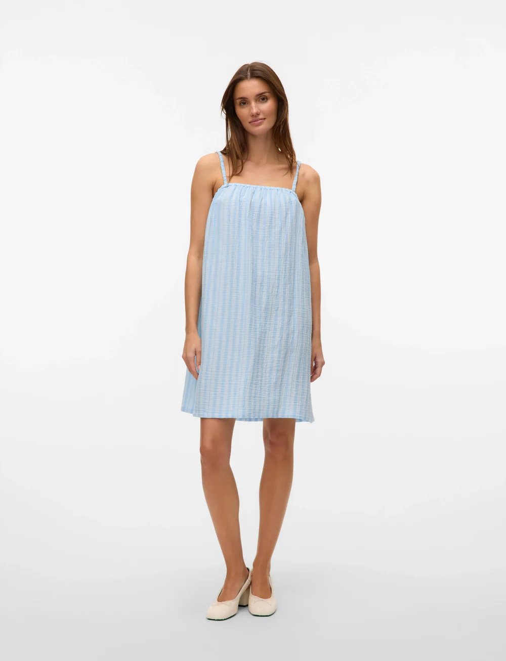 Vero Moda - VMNANNA SHORT SINGLET DRESS WVN GA - sommerkjoler - airy blue - 3