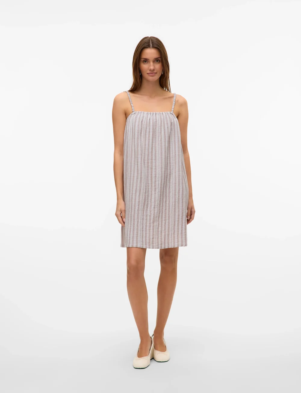 Vero Moda - VMNANNA SHORT SINGLET DRESS WVN GA - sommerkjoler - moon rock - 3