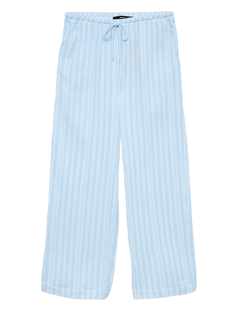 Vero Moda - VMNANNA NW WIDE PANT WVN GA - wide leg trousers - airy blue - 1