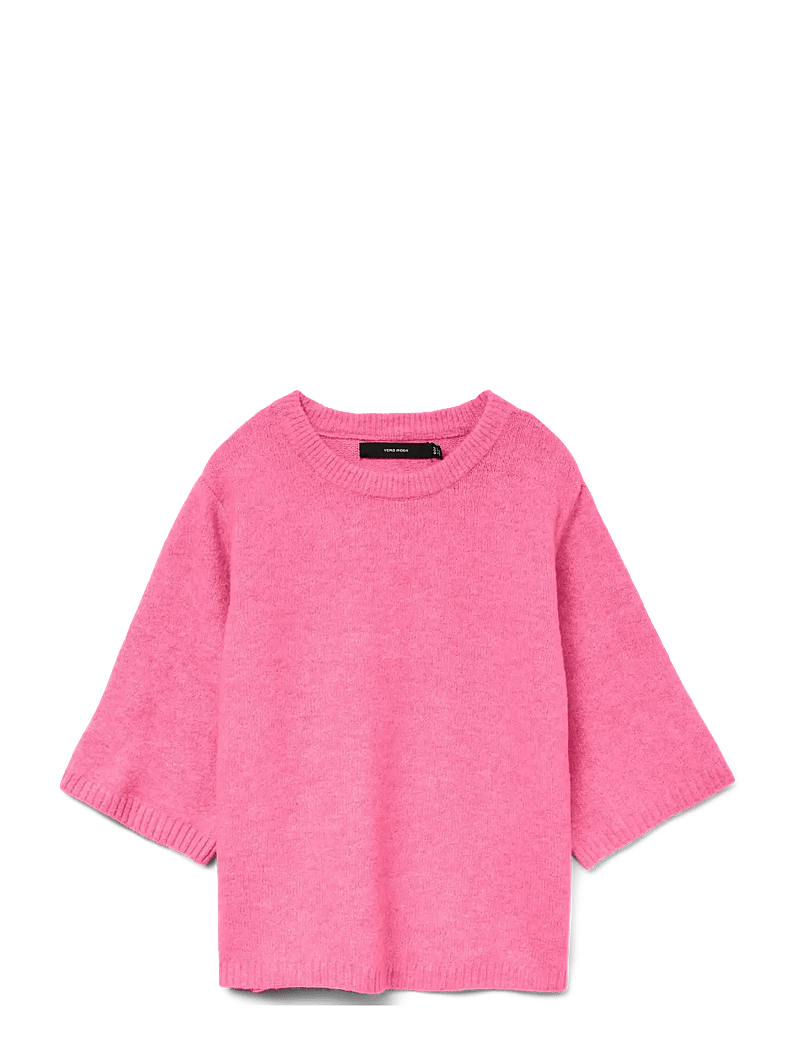 Vero Moda - VMBOOM 2/4 O-NK OVERSIZE PULLOVE GA NOOS - stickade tröjor - pink cosmos - 1