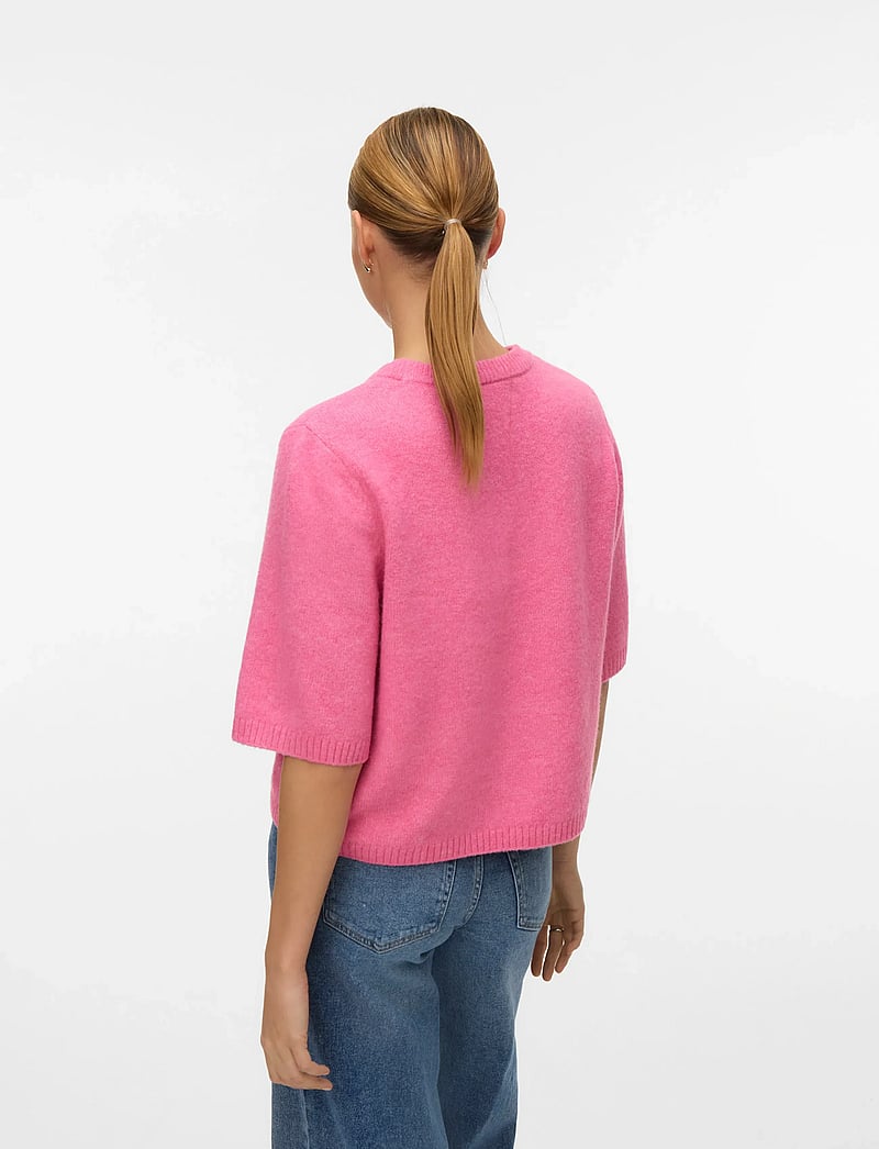 Vero Moda - VMBOOM 2/4 O-NK OVERSIZE PULLOVE GA NOOS - stickade tröjor - pink cosmos - 2