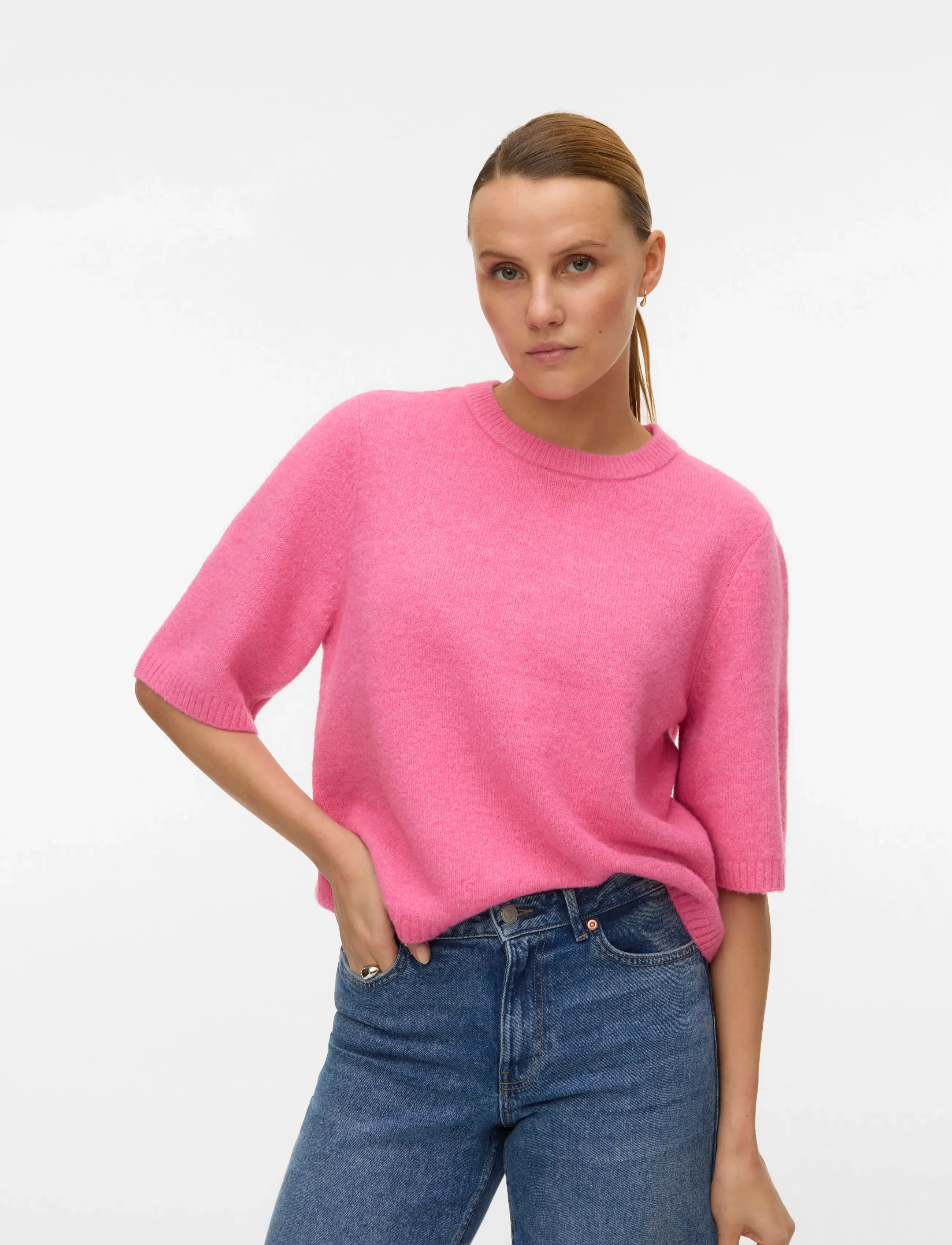 Vero Moda - VMBOOM 2/4 O-NK OVERSIZE PULLOVE GA NOOS - pullover - pink cosmos - 3