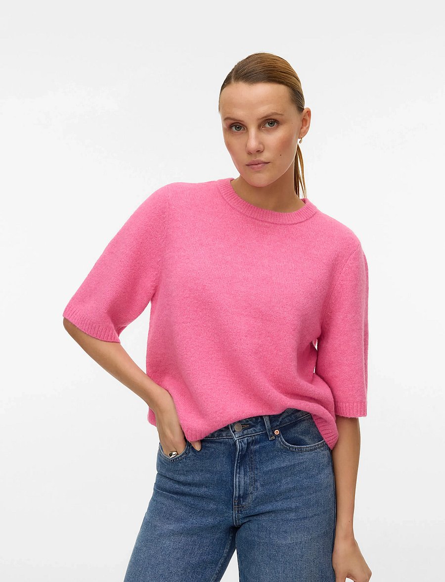 Vero Moda - VMBOOM 2/4 O-NK OVERSIZE PULLOVE GA NOOS - pullover - pink cosmos - 3