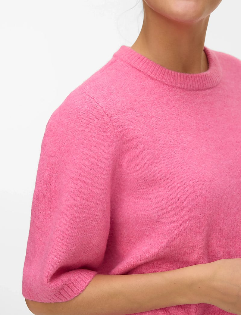 Vero Moda - VMBOOM 2/4 O-NK OVERSIZE PULLOVE GA NOOS - stickade tröjor - pink cosmos - 4