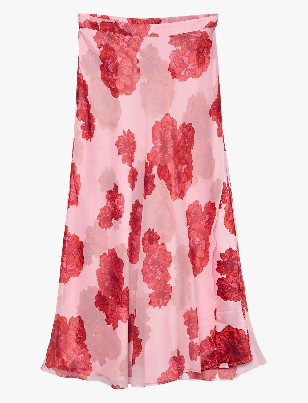 Vero Moda - VMTHILDA TEORA HW ANKLE SKIRT WVN GA CE - midi-röcke - bonbon - 1