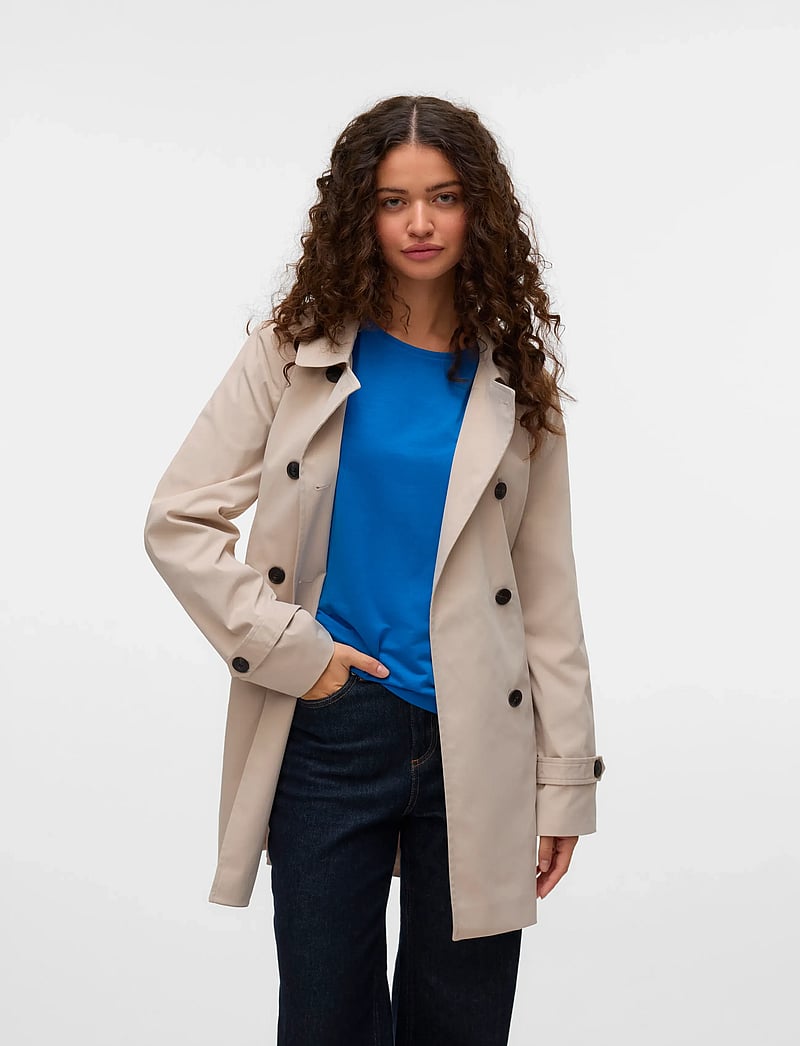 Vero Moda - VMCHELSEA OLIVIA TRENCHCOAT NOOS - trenchcoats - oatmeal - 3