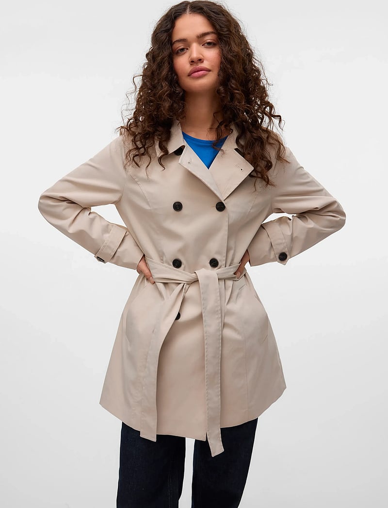 Vero Moda - VMCHELSEA OLIVIA TRENCHCOAT NOOS - trenchcoats - oatmeal - 4