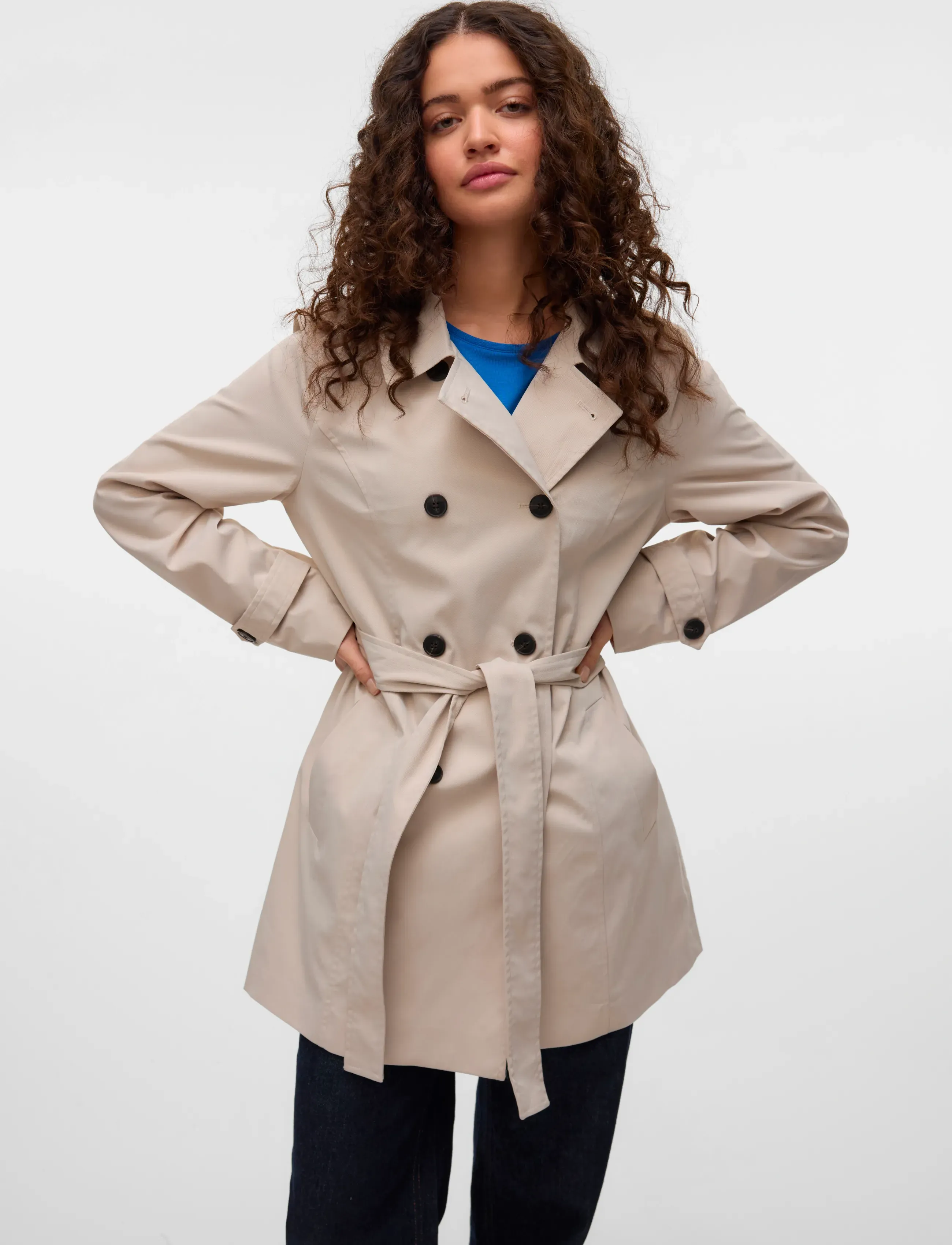 Vero Moda - VMCHELSEA OLIVIA TRENCHCOAT NOOS - trenchcoats - oatmeal - 4